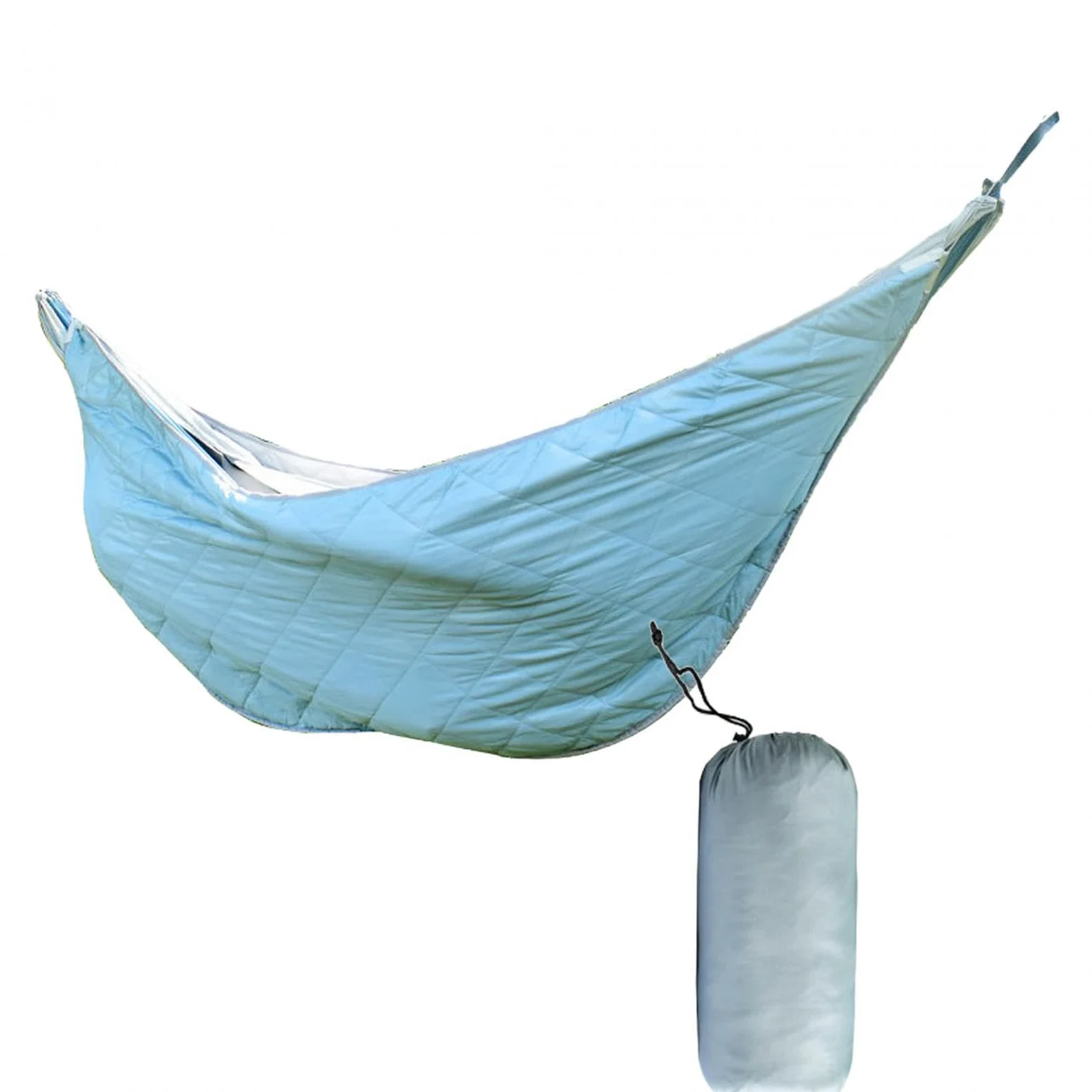 MERIGLARE Hamac de Camping Chaud, Portable, Coupe-Vent et épais, pour Une Personne, Idéal pour Le Camping, La Randonnée et Le Camping dans Le Jardin, Bleu