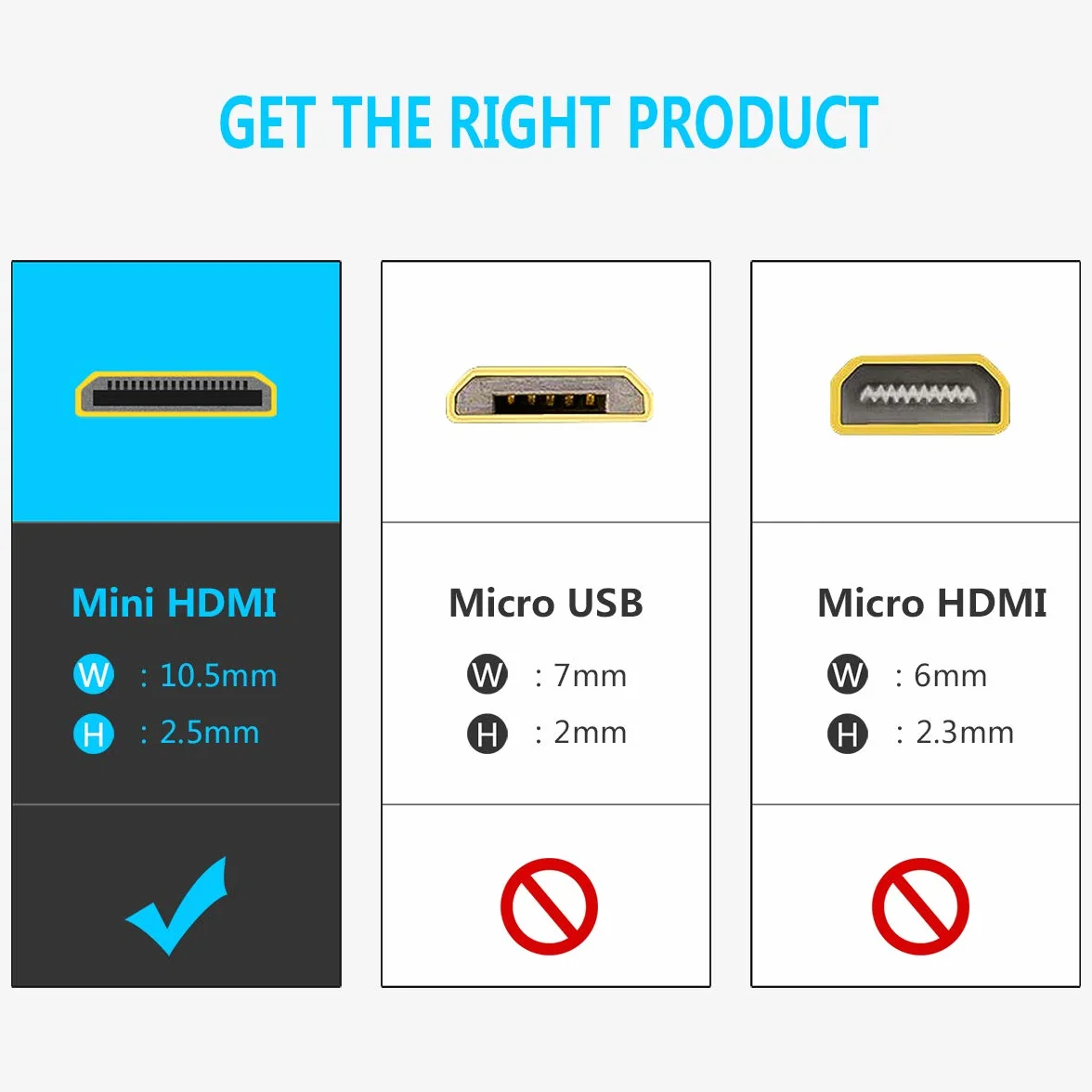 BENFEI Adaptateur Mini HDMI vers VGA plaqué Or mâle à Femelle pour Ultrabooks