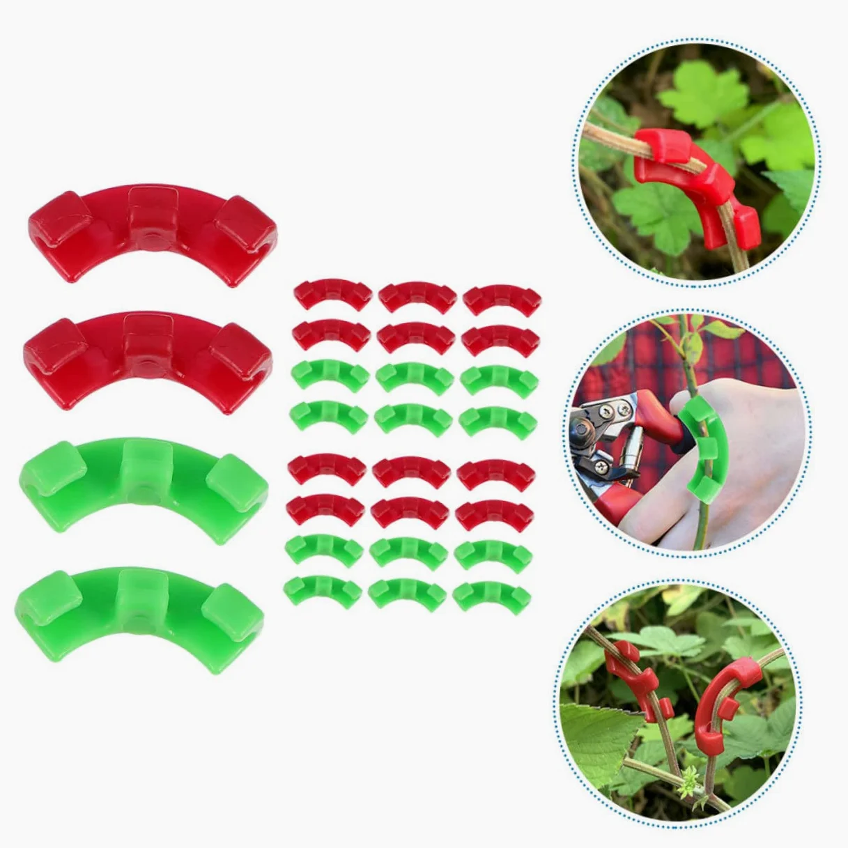 HANABASS 5 Ensembles Clips De Support pour Tiges De Plantes Outil De Jardinage pour Formation Et Redressement des Plantes Fixation Facile pour Vignes Et Arbres Accessoires De 60 Pièces * 5