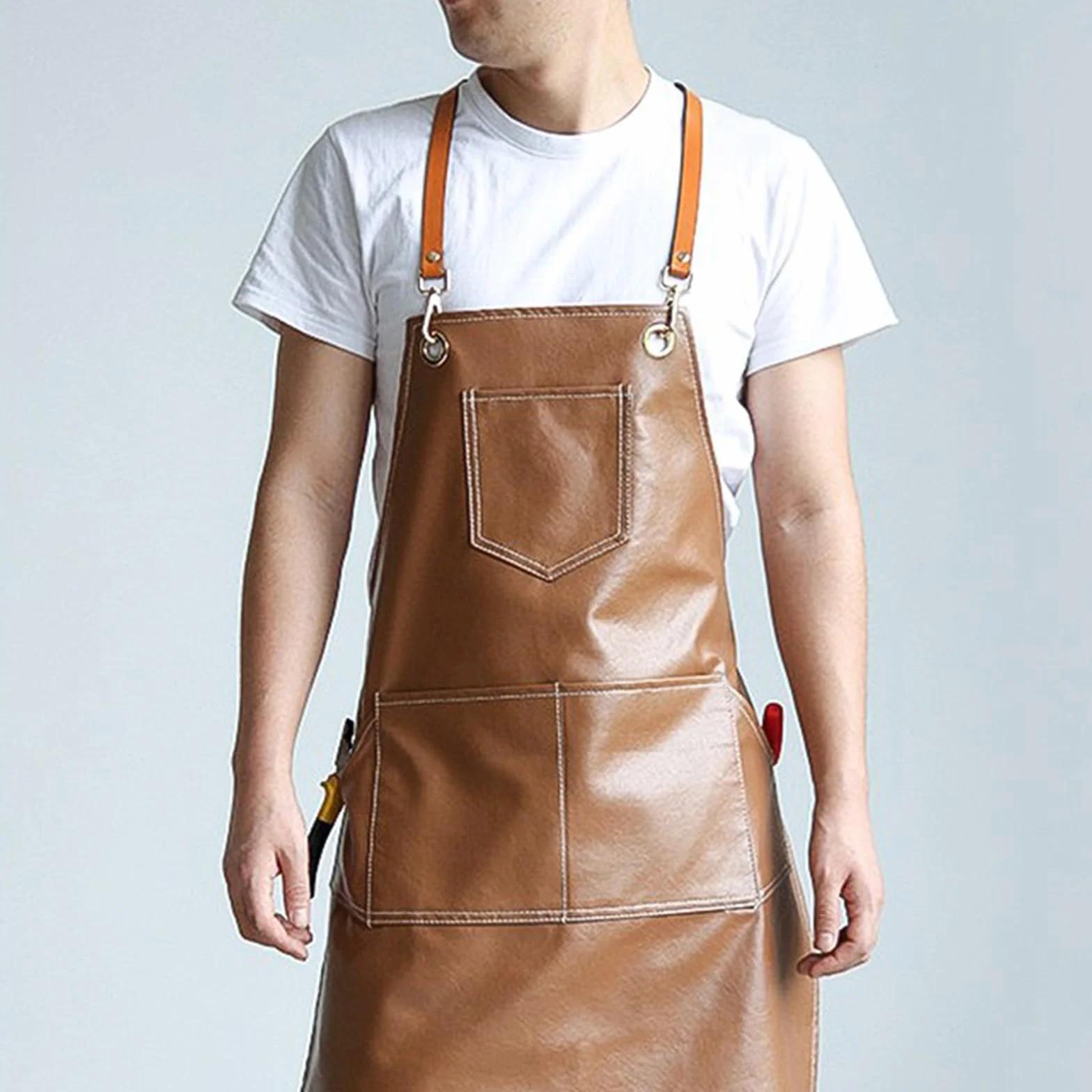 Tabliers, Tablier de chef imperméable à 2 poches for femme et homme, taille confortable, cuisine, maison