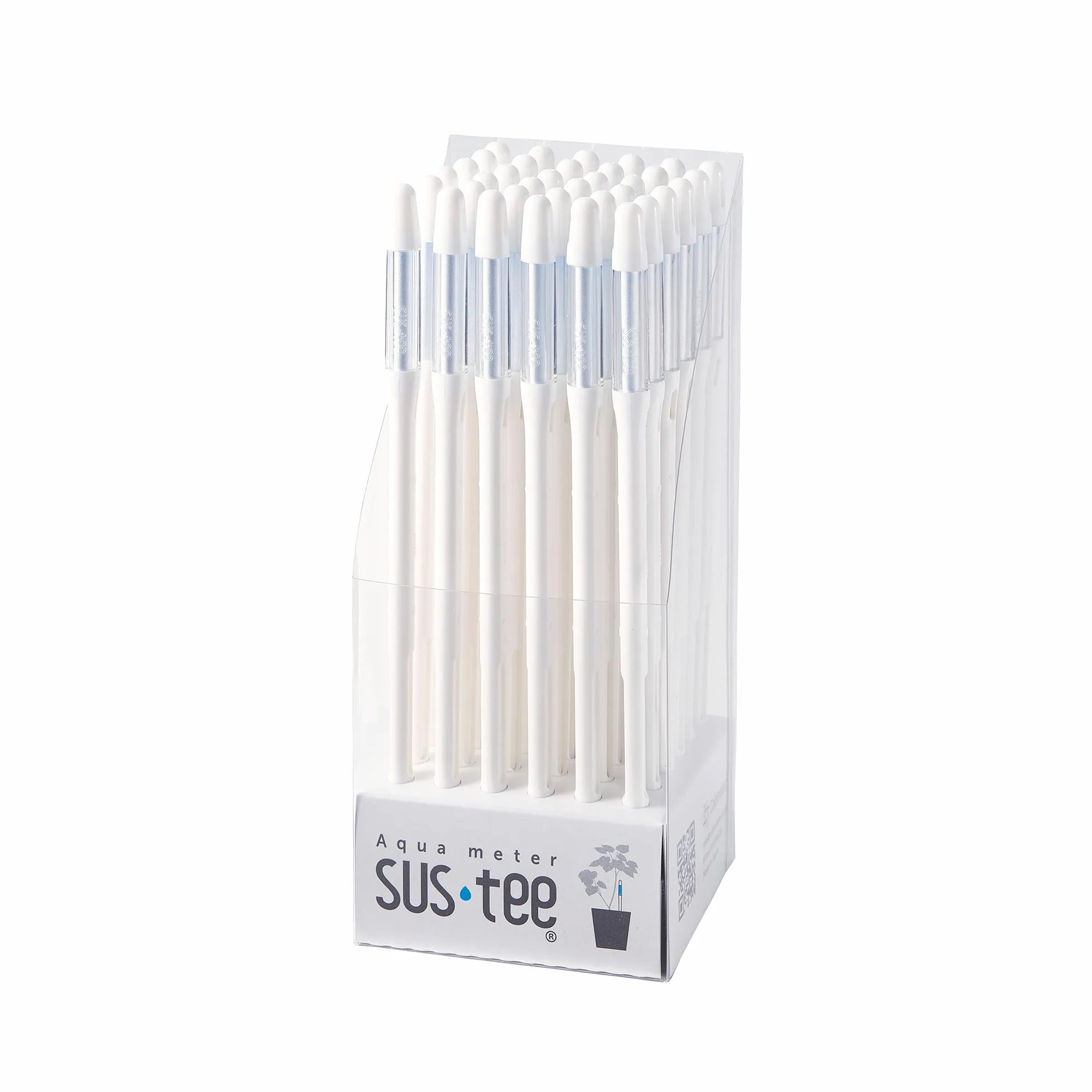 IPPINKA Aquamètre Sustee - Lot de 36 - Humidimètre pour plantes d'intérieur - Blanc moyen - Rechargeable