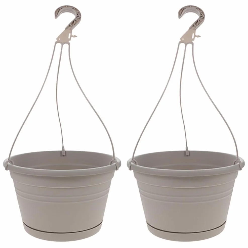 Yardwe 2 Suspendus Pots de Fleur Plastique Intérieur Extérieur Jardin Balcon Terrasse