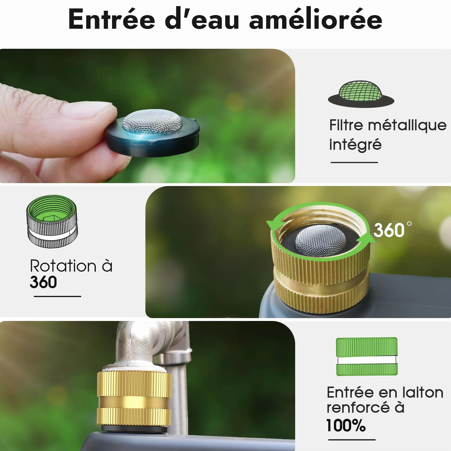Insoma Minuteur d'eau WiFi pour tuyaux d'arrosage, minuterie Intelligente d'arrosage, télécommande par Application, minuterie de Tuyau WiFi, Commande vocale avec Alexa, Retard de Pluie et Mode Manuel