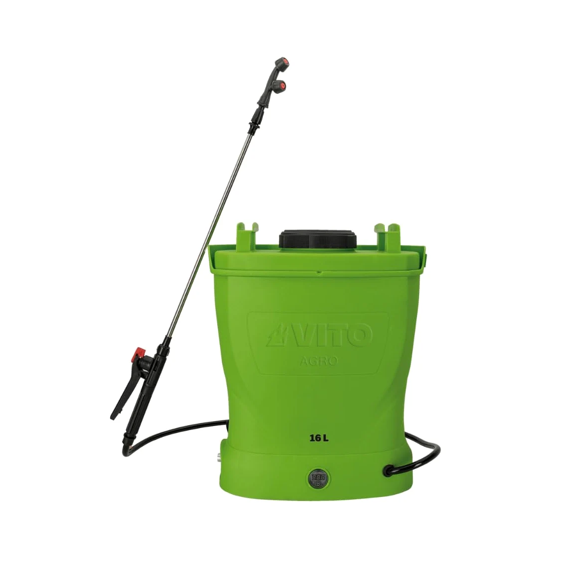 VITO - Pulvérisateur de Jardin 16L à Batterie Pulvérisateur Electrique 12V/8AH, 6 Bars, Autonomie 4h - Buses, Chargeur et Lance Télescopique Inclus - Traitement Cultures, Plantes