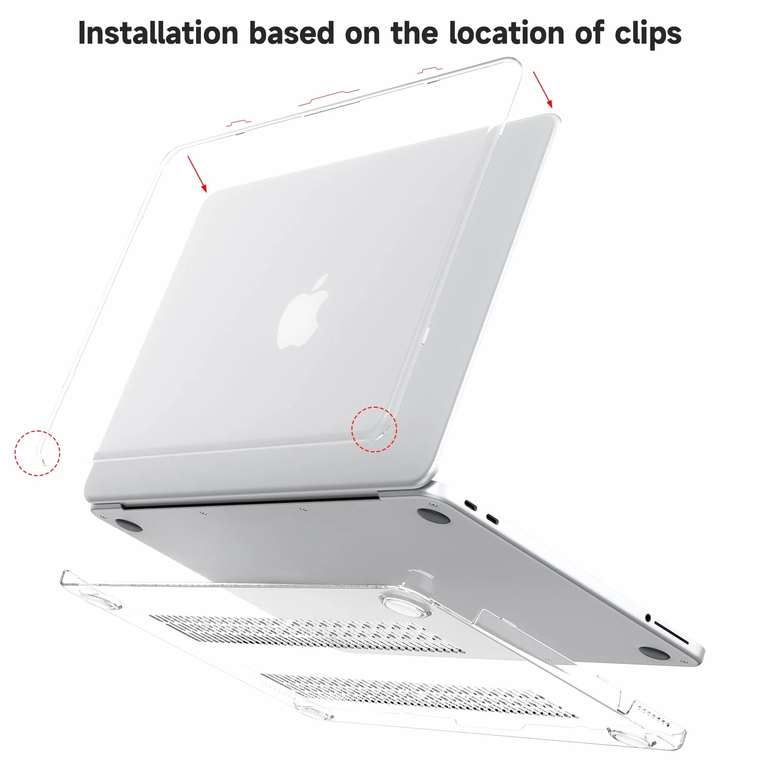 Coque Compatible MacBook Neo A18 Pro A3404 13 Pouces 2026, Étui Protection Rigide Brillante Transparente