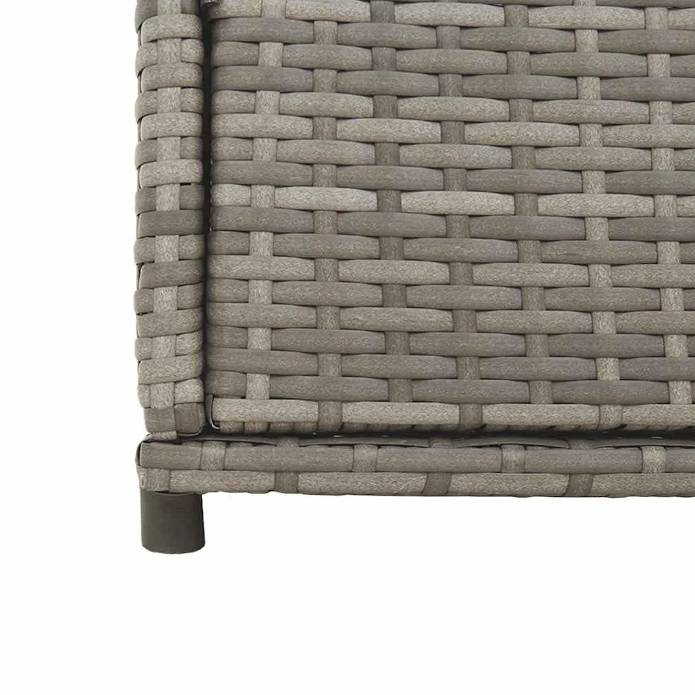 vidaXL Armoire de Jardin Résine Tressée Gris avec Porte