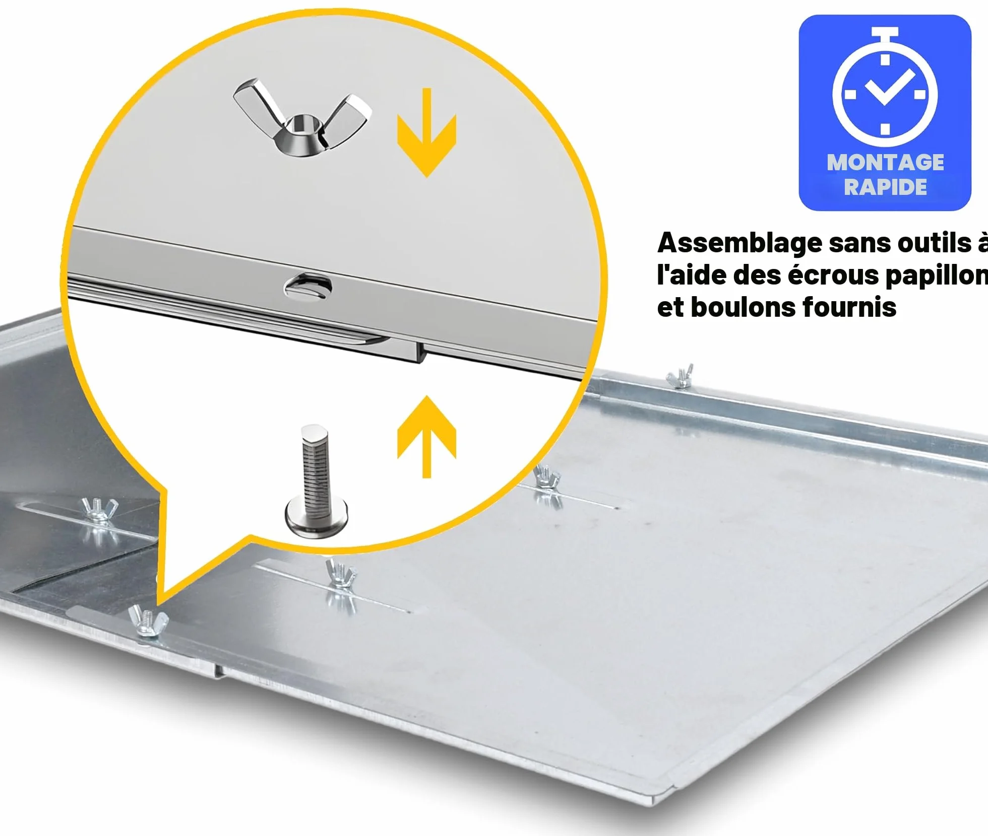 Bac à graisse réglable 61-68,6 cm pour barbecues 3/4/5 brûleurs Biltema Lucifer Napolean Landmann
