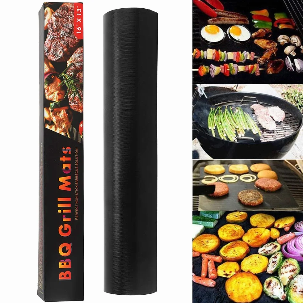 BBQ Grill Mat 5Pcs Barbecue Mat Grill Toppers