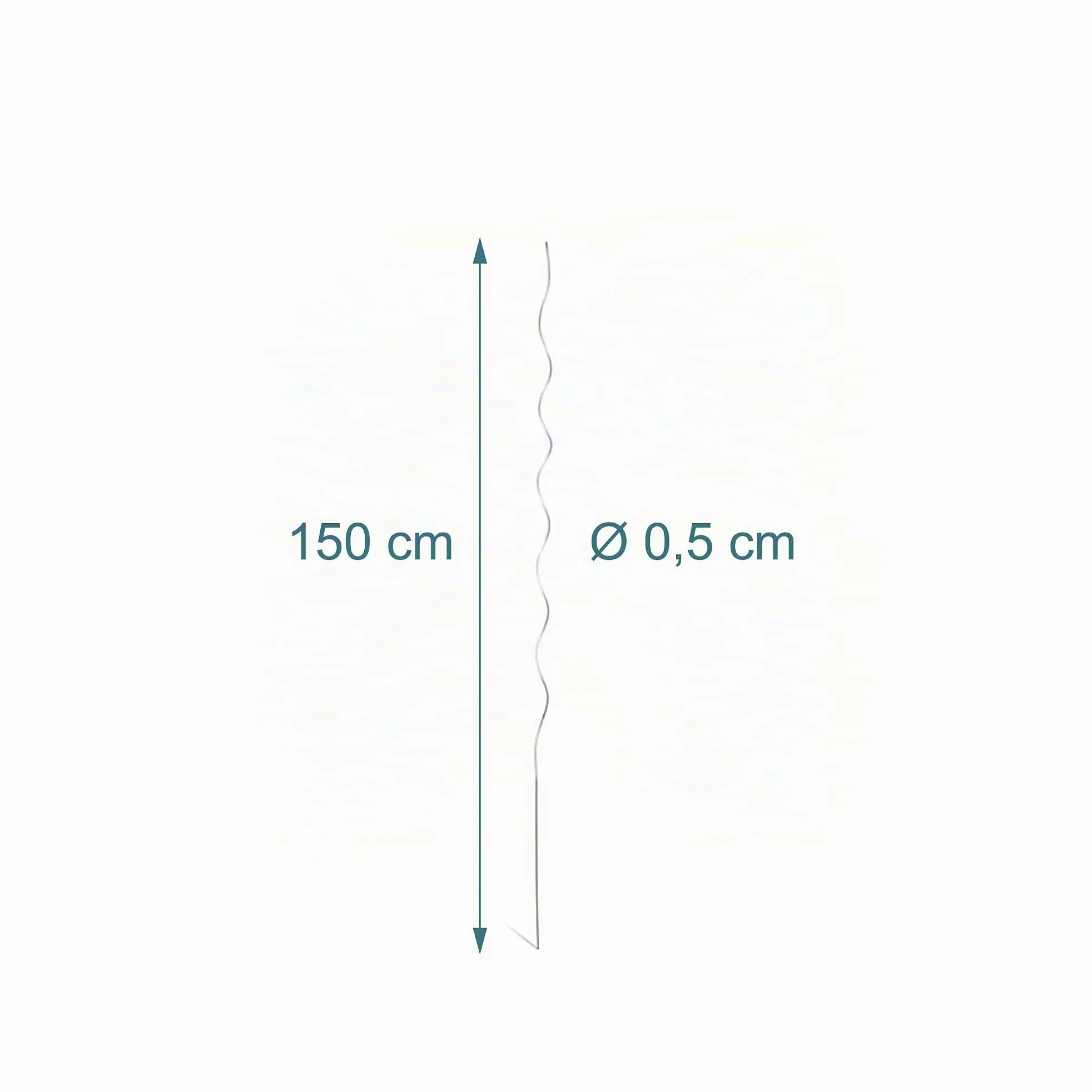 Relaxdays Tuteurs Spirales pour tomates, Lot de 10, 150 cm, Ø5 mm, Acier galvanisé Argent