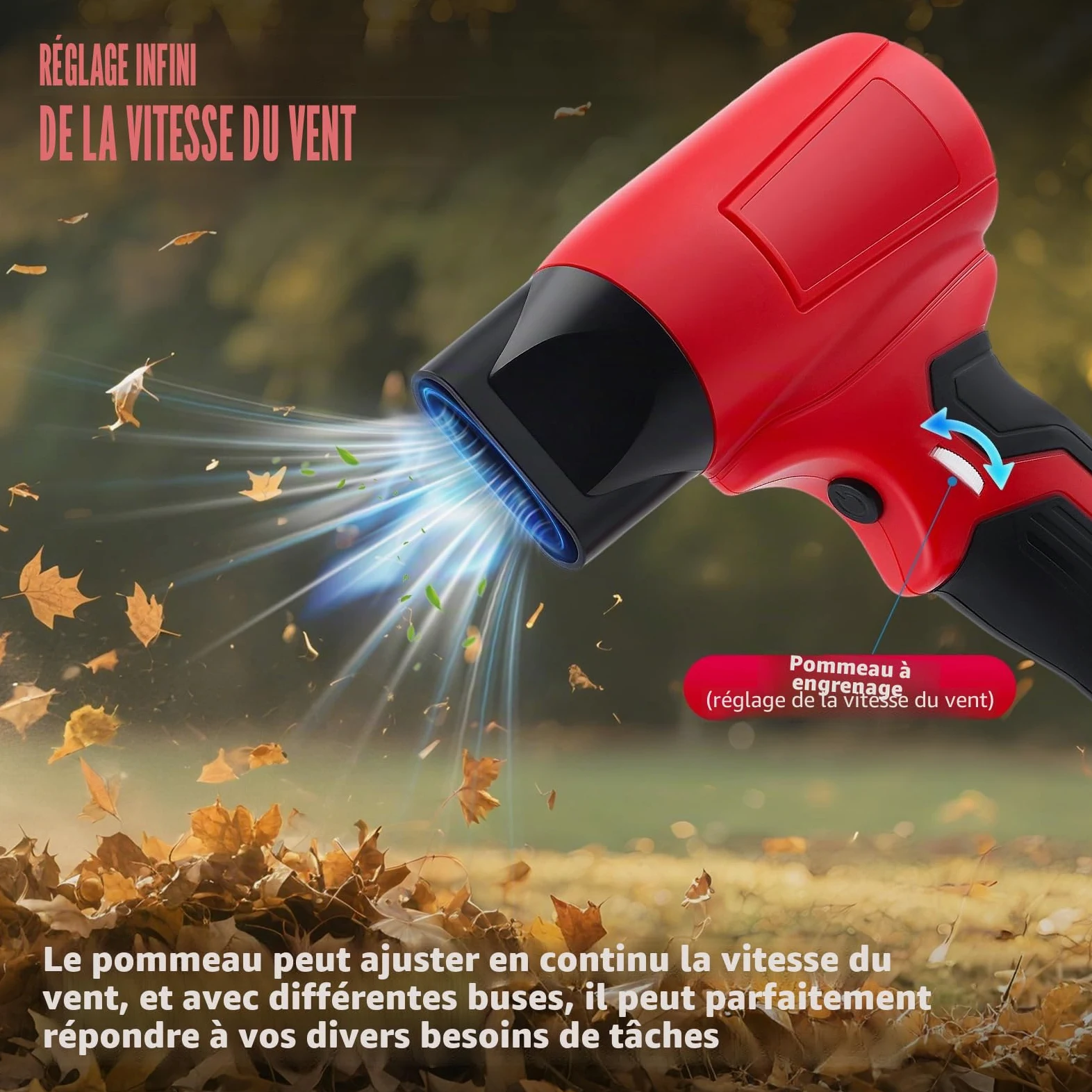 Mini Souffleur Compatible avec Milwauke 18V, 30 m/s, 130 000 TR/Min Moteur sans balais à Haute Vitesse, Jet Dry Turbo Fan pour Camping, Nettoyage & Atelier(sans Batterie)