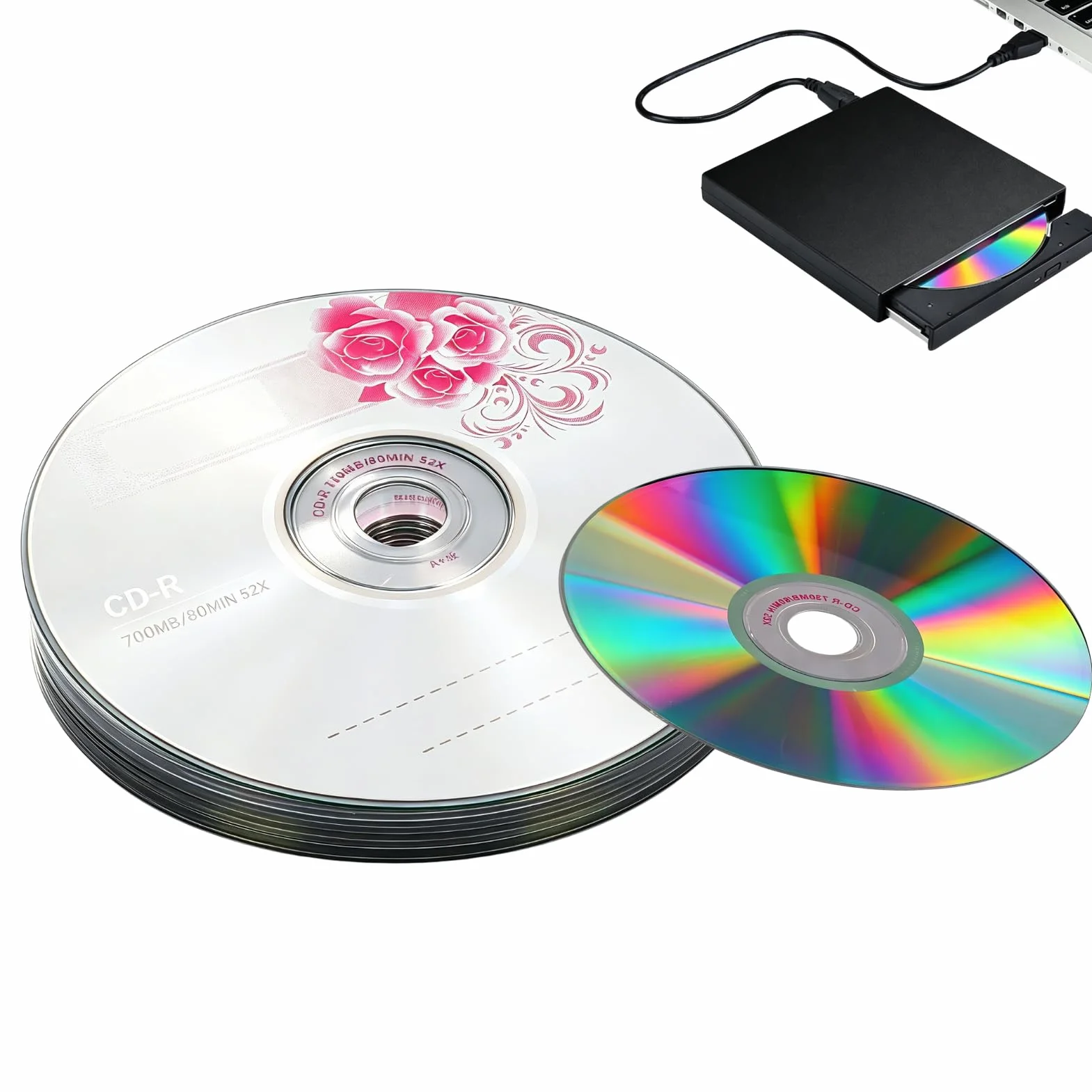 CD R Disques Vierges 52X 730 Mo Enregistrable 10 pièces