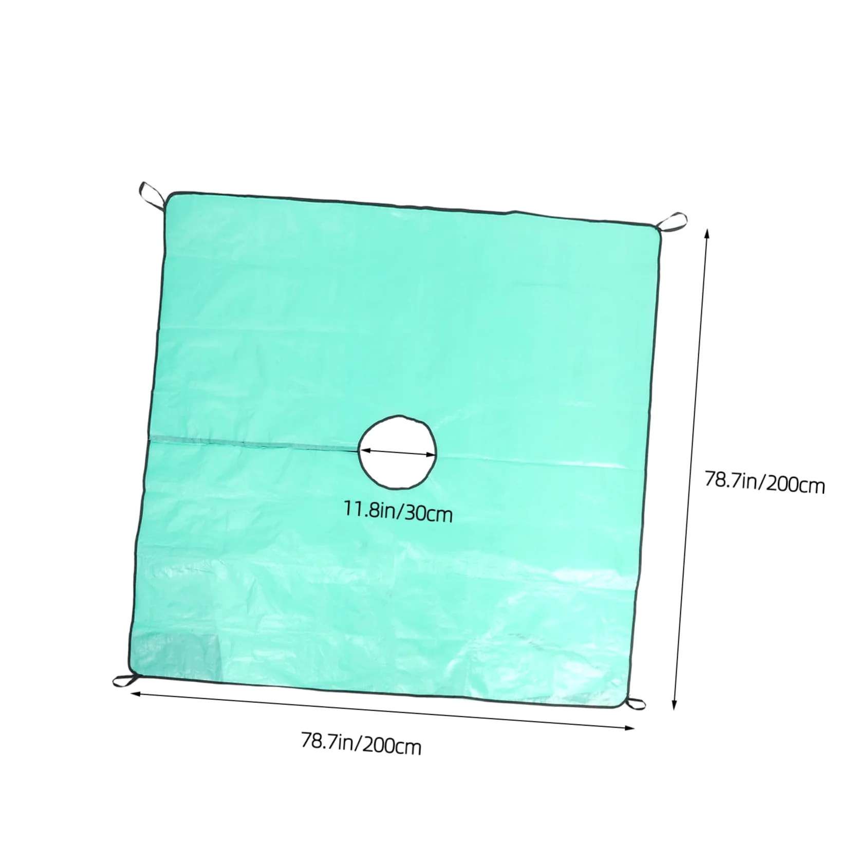 UPKOCH Bâche de Taille Paysagère Résistante la Déchirure en Pp avec Trou Central de 30cm pour Nettoyage des Feuilles et Entretien du Jardin