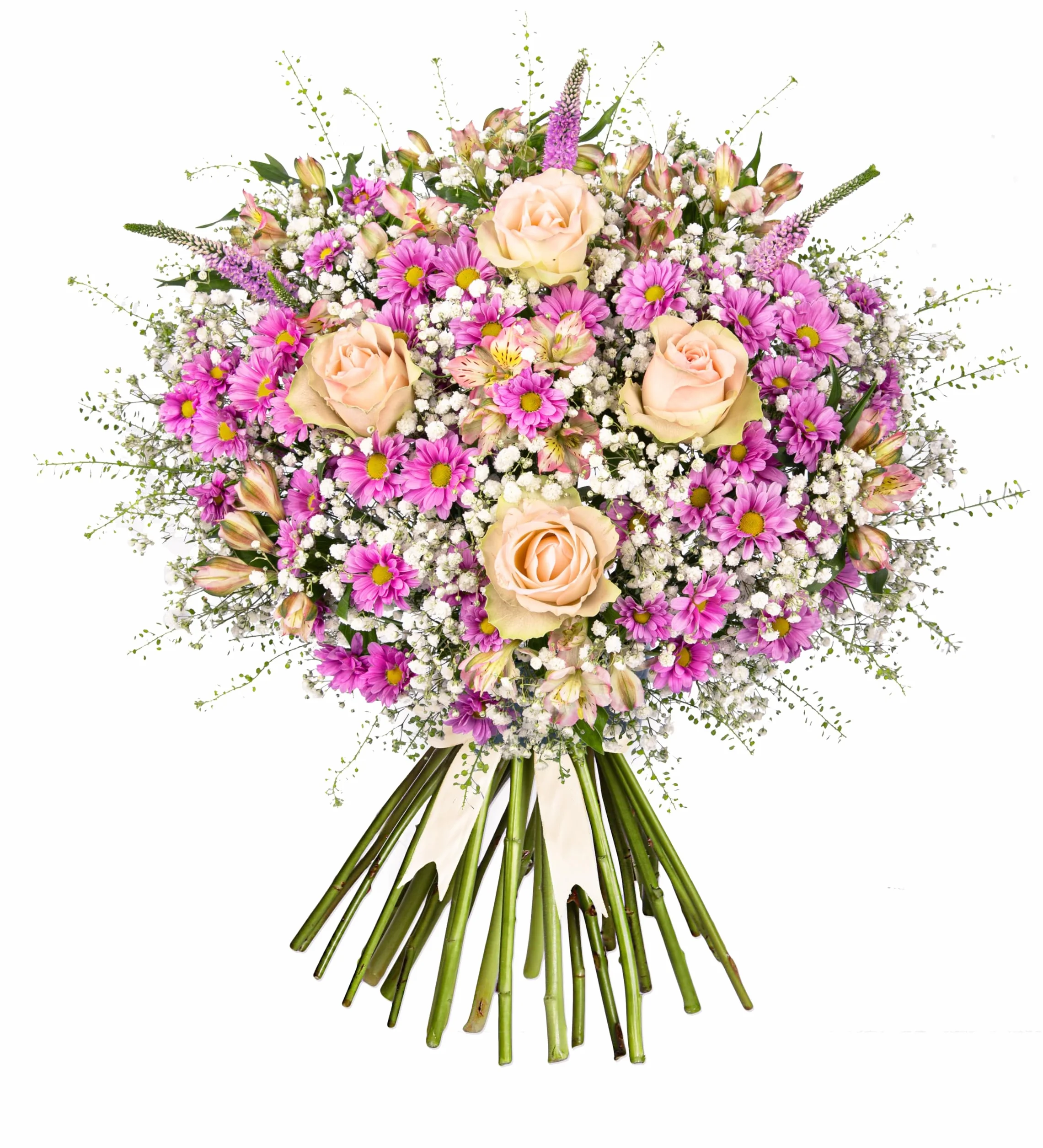 Soleil Rose Arrangement de fleurs fraîches livré en main Cadeau élégant taille M