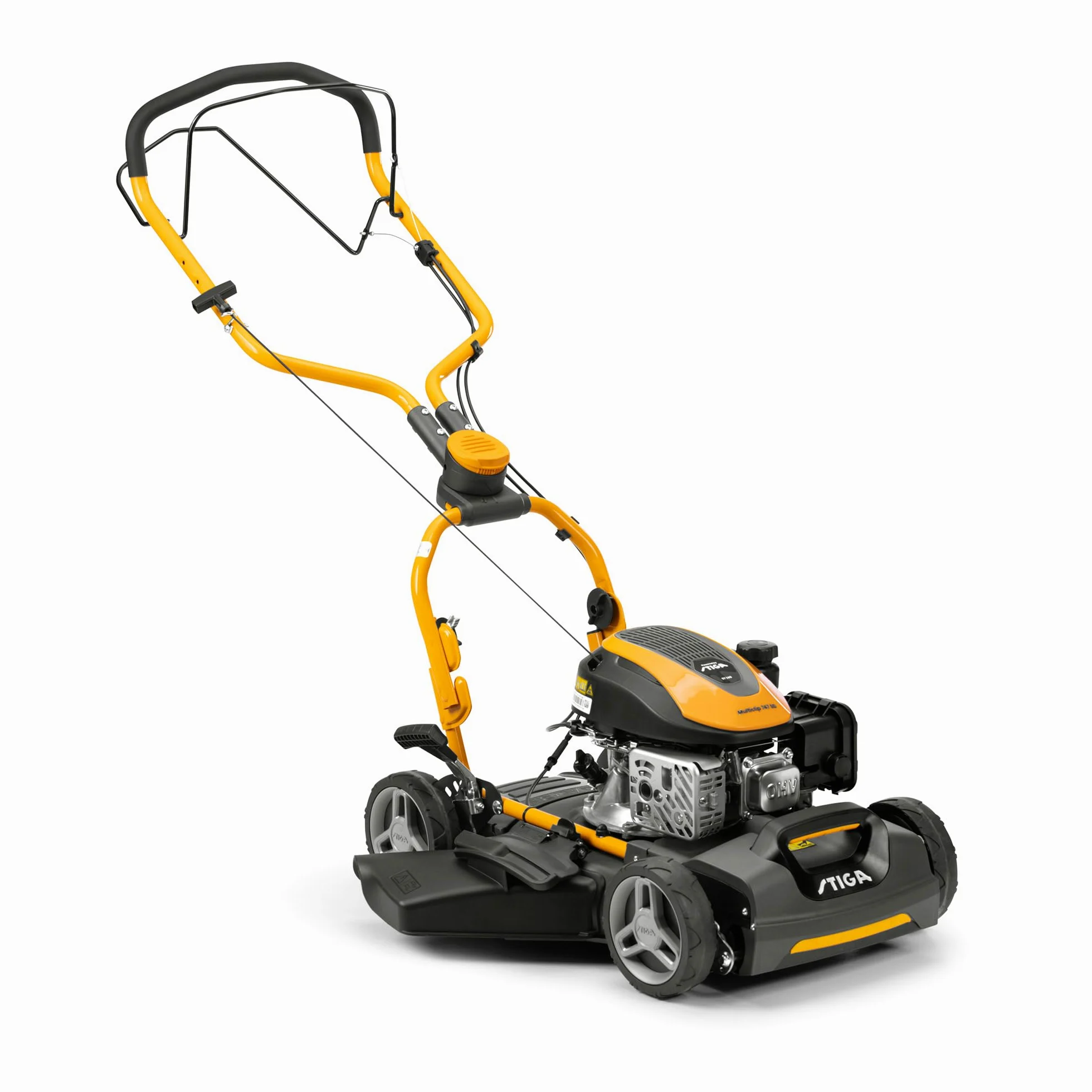 STIGA Multiclip 747 SD Tondeuse Thermique, 139 CC, 45 cm – Mulching Intégré, Guidon Fulcrum – Pelouses, Gris
