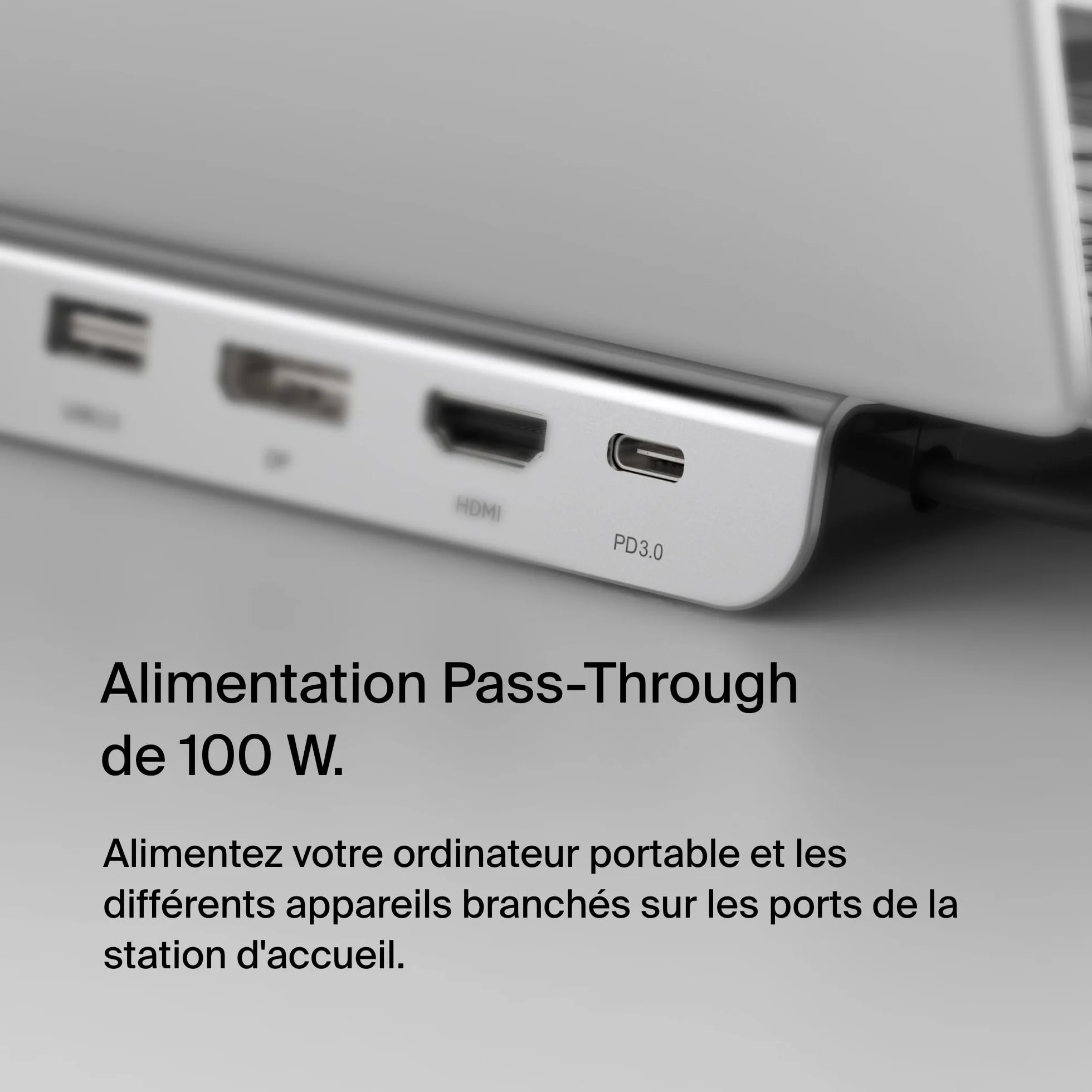 Belkin Station d'accueil USB-C multiport 11-en-1 Hub USB-C 4K HDMI DP VGA USB-C PD 100W 3 USB-A Gigabit Ethernet SD MicroSD 3,5 mm