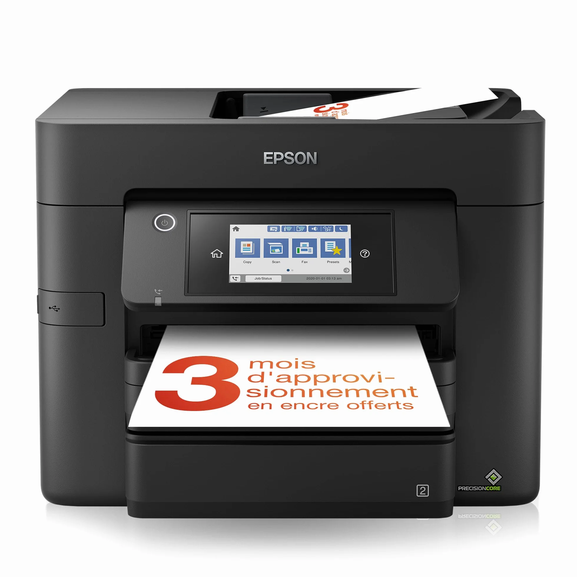 EPSON WorkForce Pro WF-4830 Imprimante 4-en-1 recto-verso WiFi Direct Ethernet ADF Compacte