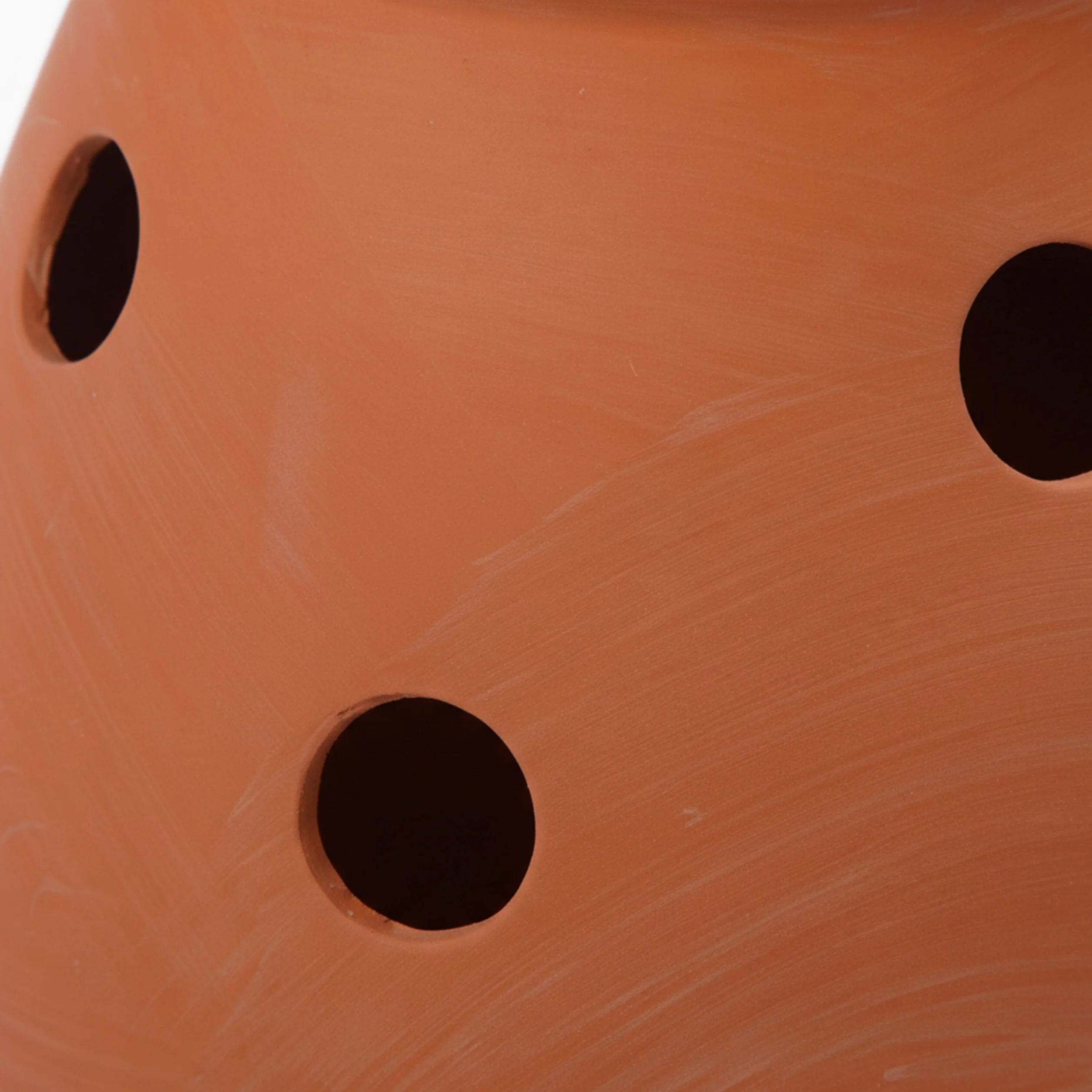 Relaxdays Composteur à vers à enterrer, 5 L, HxØ 26 x 22 cm, Couvercle, Terre Cuite, Jardin & Potager