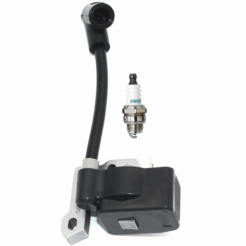 Module d'allumage avec Bougie d'allumage BM6A pour Homelite Ryobi Tondeuse débroussailleuse Taille-haie élagueuse Coupe-Bordures 850108001 850108002