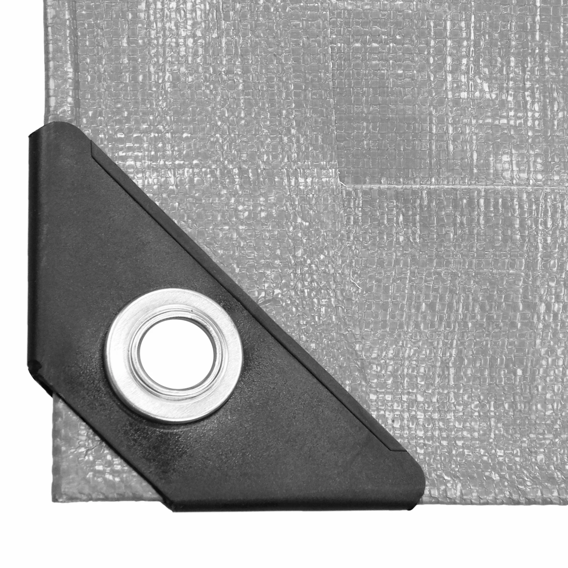 ECD Germany Bâche de Protection Imperméable à l'Eau avec Oeillets - 6x12 m 72m² 260 g/m² - Polyéthylène PE Gris- Résistant à la Moisissure - Couverture Étanche de Jardin Bateau Voiture Piscine Camping