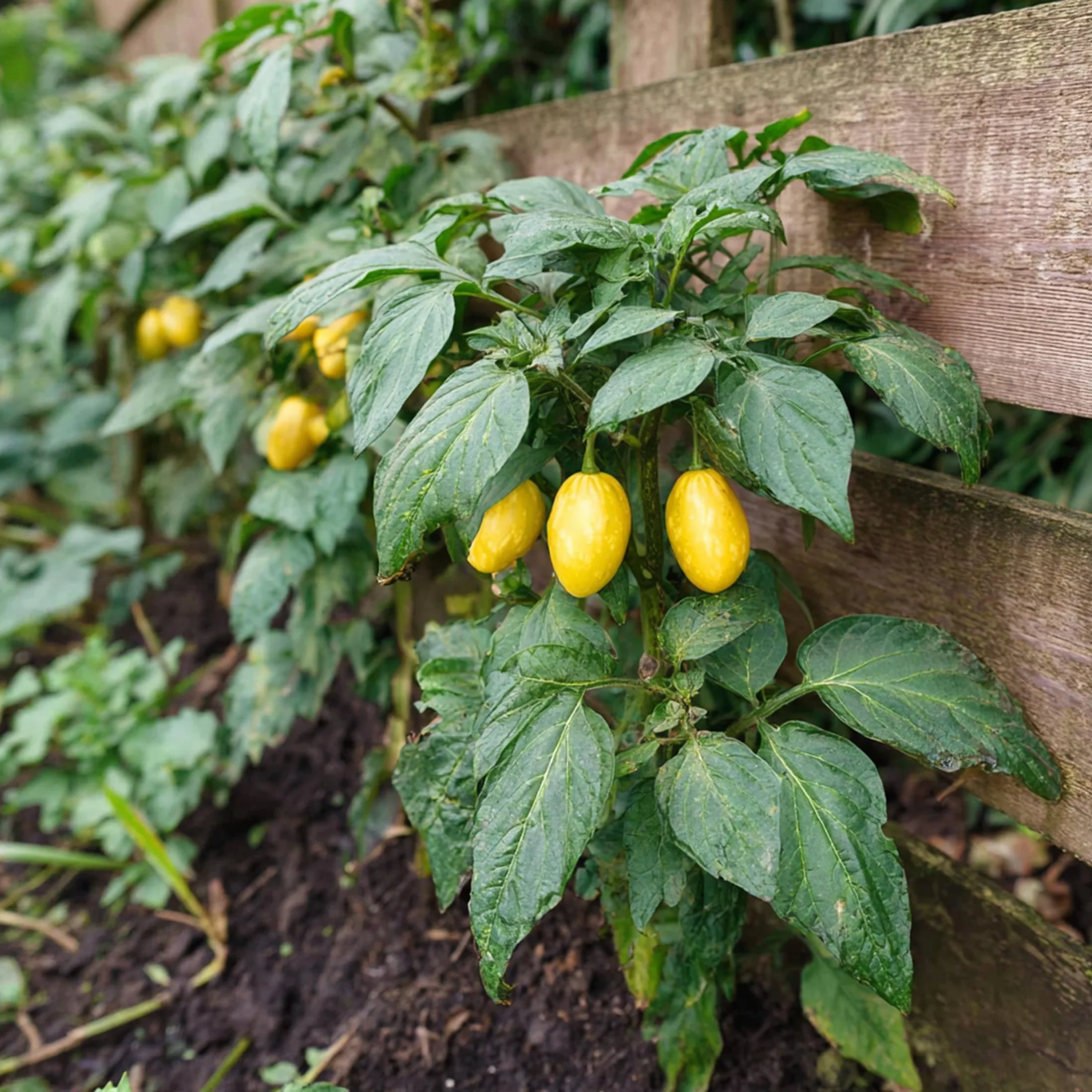 Solanum Muricatum 'Pepino gold' - Poire à melon - Set de 3 - Pot 9cm - Hauteur 25-40cm