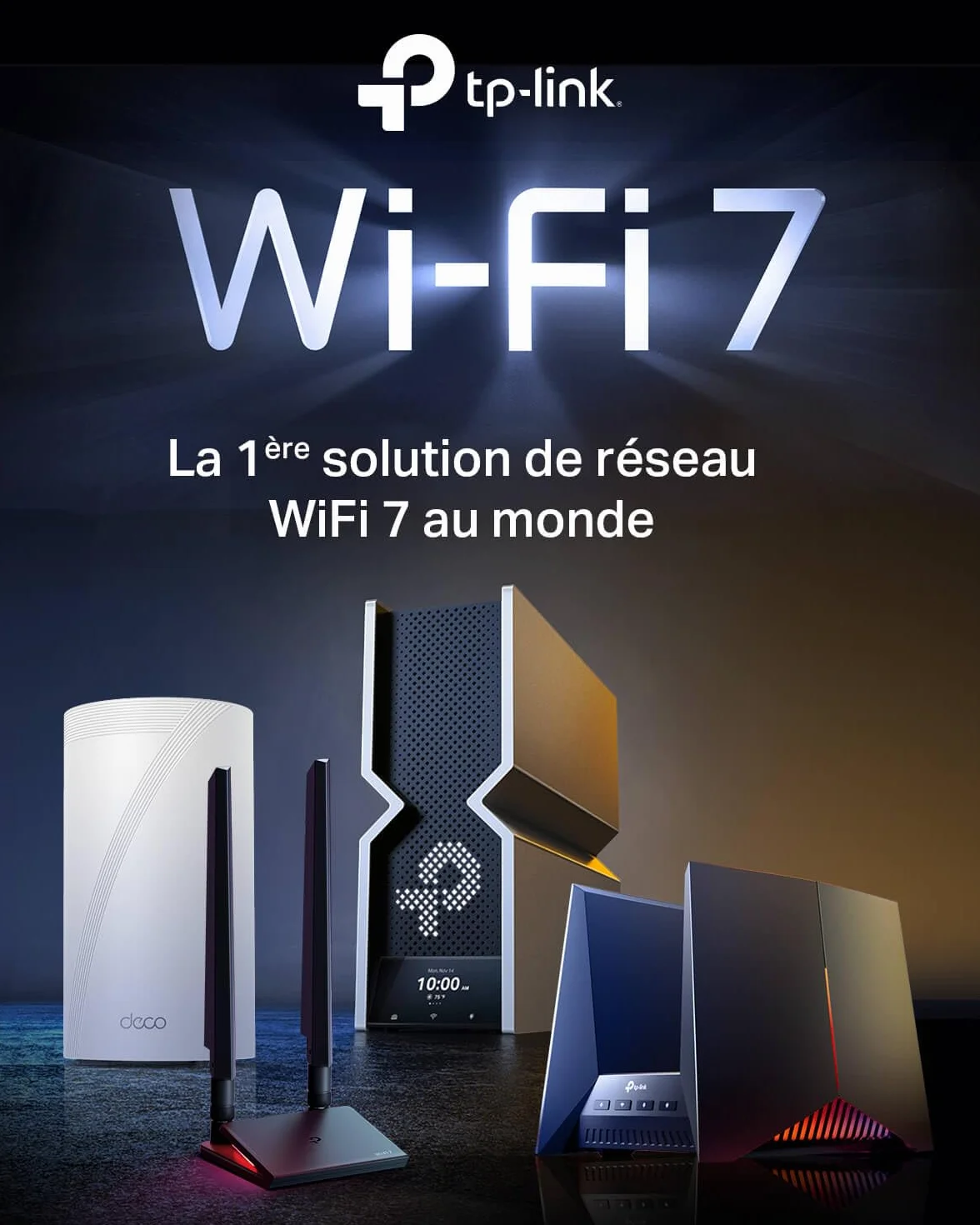 TP-Link Archer TBE400E Carte WiFi PCIe BE6500 Tri-Bandes 6GHz/5GHz/2.4GHz Bluetooth 5.4 WPA3