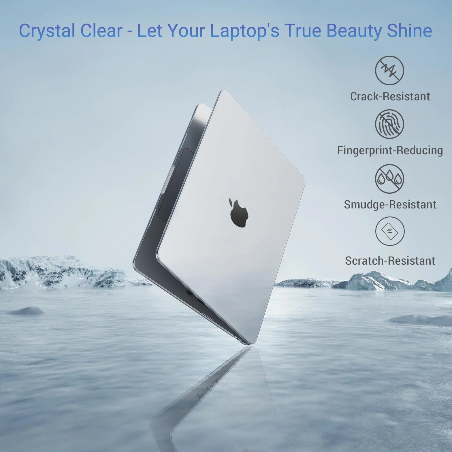 MOSISO Coque Compatible MacBook Neo 13 Pouces 2026 A3404 Puce A18 Pro Rigide Protectrice Antirays Cristal Clair