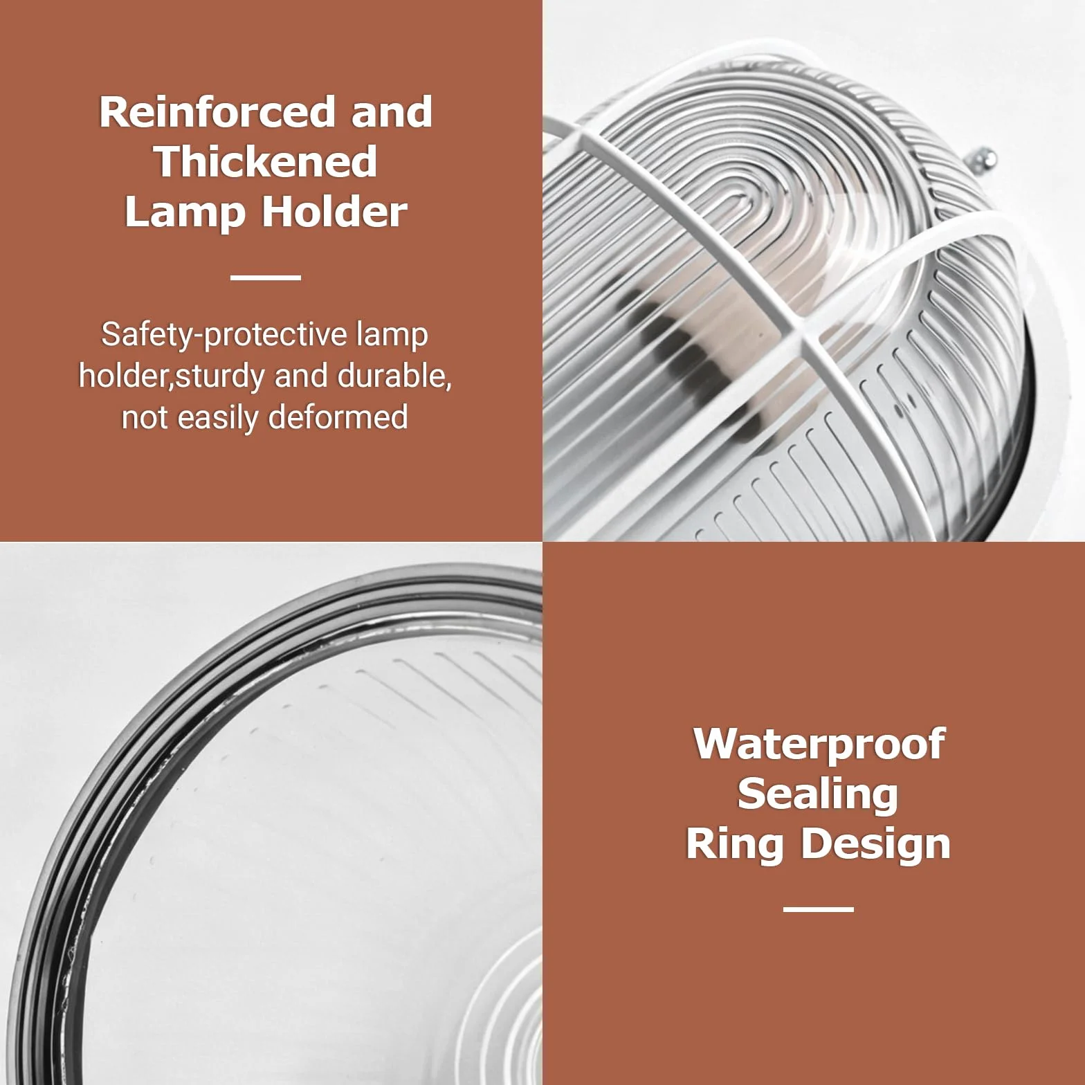 Lampe anti-explosion E27 60 W pour sauna blanc chaud ovale étanche résistante à la chaleur