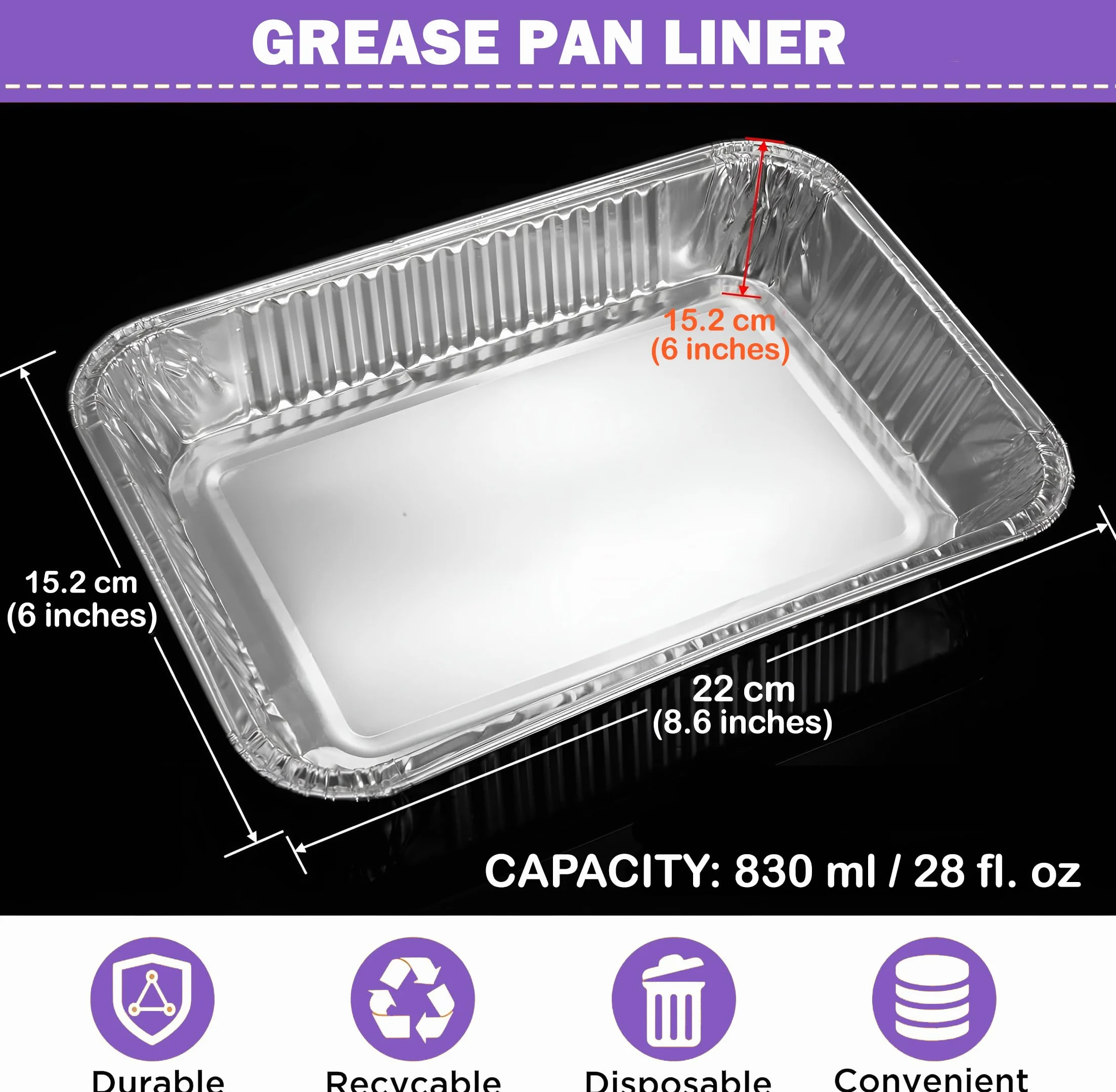 Bac à graisse Weber Spirit E-210 69803, 35,6 cm L x 31 cm L x 5,5 cm