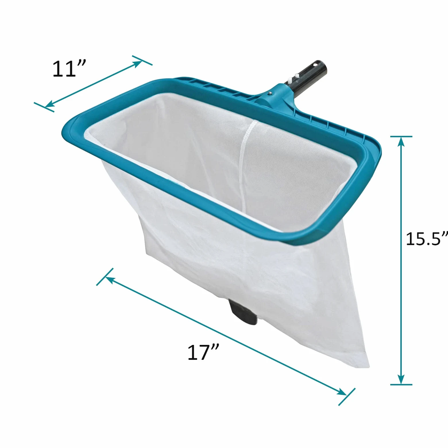 POOLWHALE Épuisette de piscine professionnelle, outil de nettoyage robuste avec filet en nylon fin et profond, nettoyage rapide, bord pratique facilitant le retrait des débris (manche non inclus)