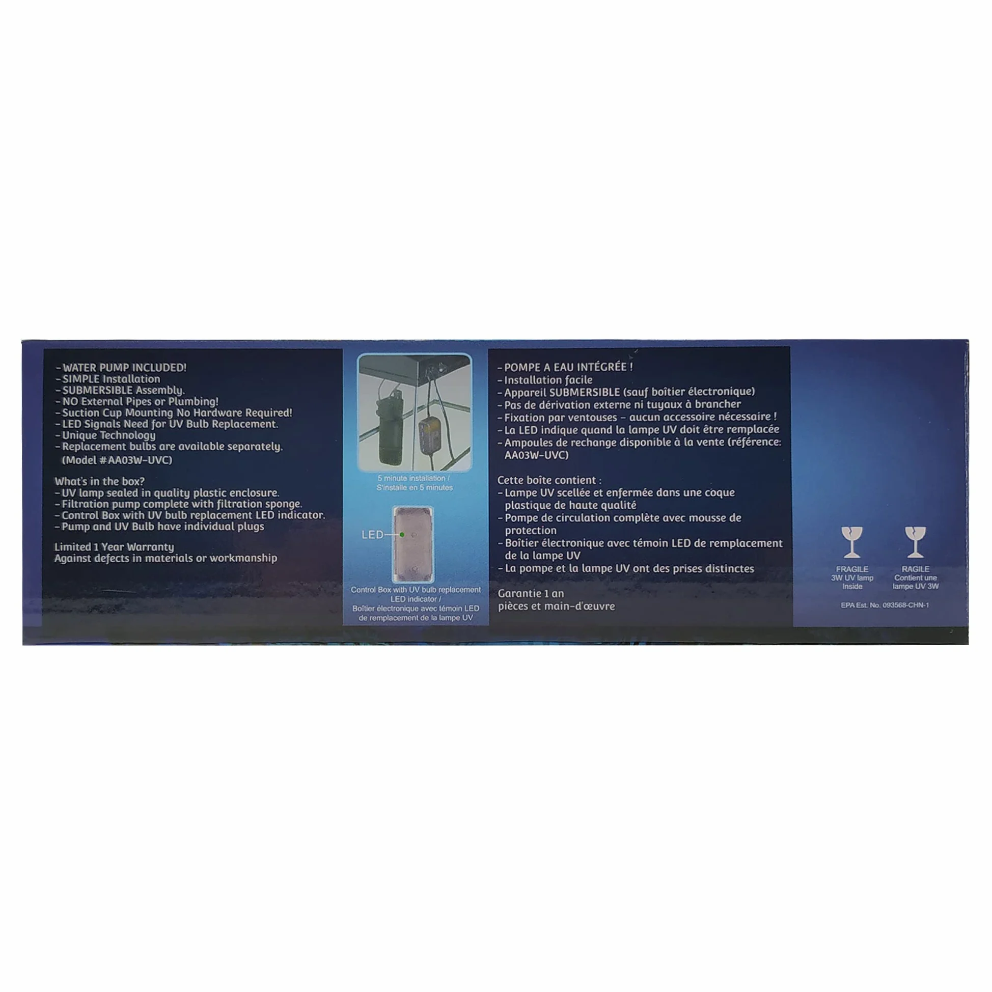 AA - Green Killing Machine - Stérilisateur UV pour Aquarium - 3W