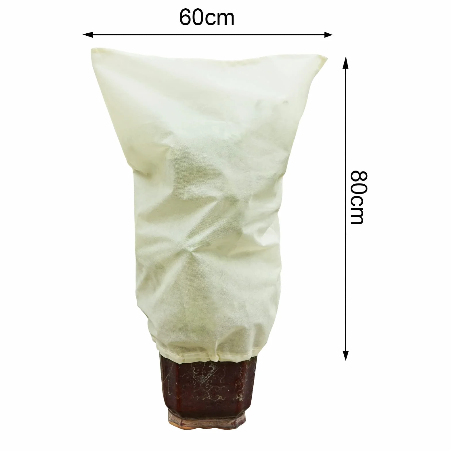 Housse de Protection pour Plantes 50g/m² 60cm x 80cm Antigel Perméable Coupe-Vent