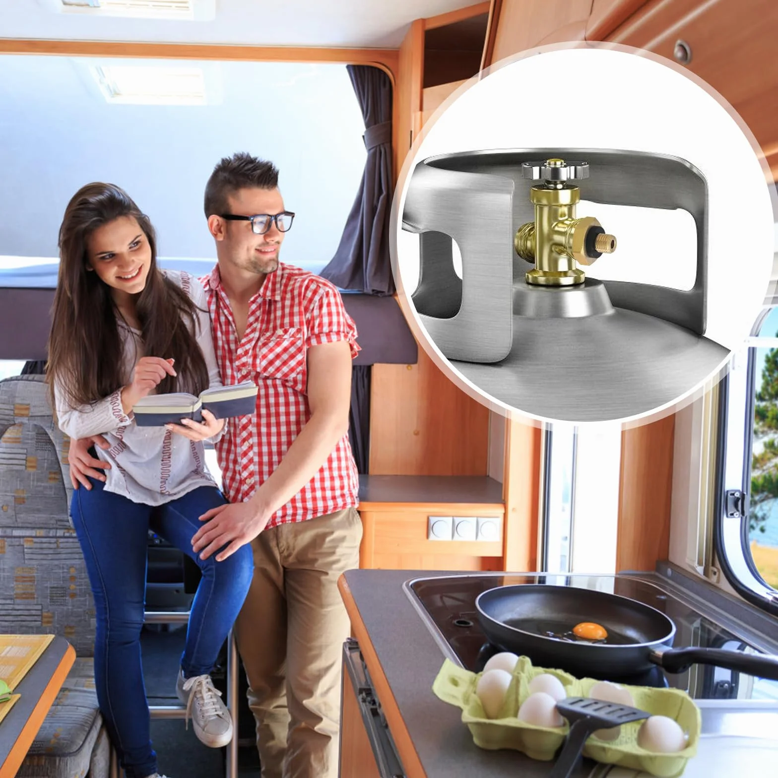 BYZESTY 4 Pièces Adaptateur Bouteille Gaz Camping Gaz Europe N ° 1-4