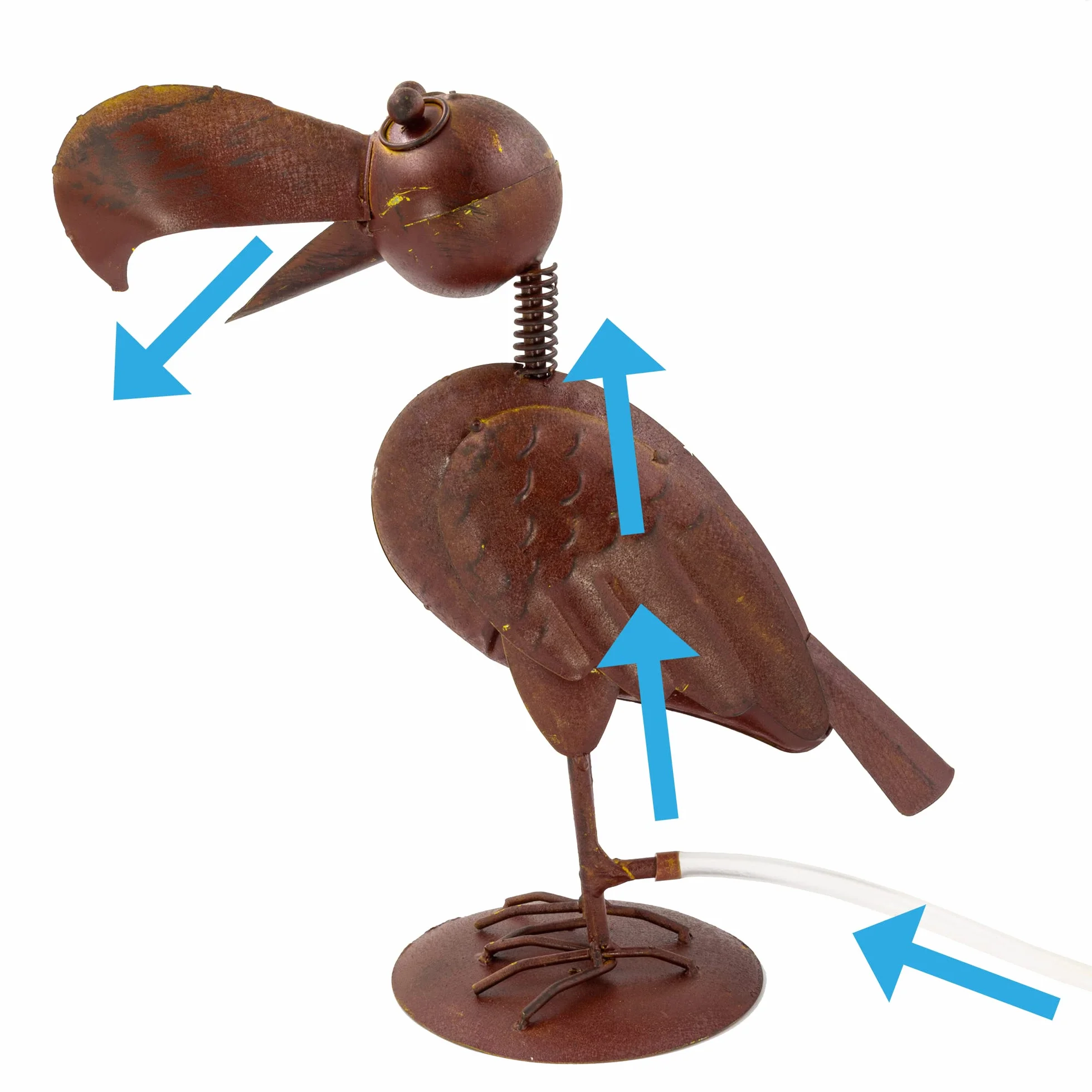 Gargouille corbeau Figurine étang Décoration jardin fontaine extérieure
