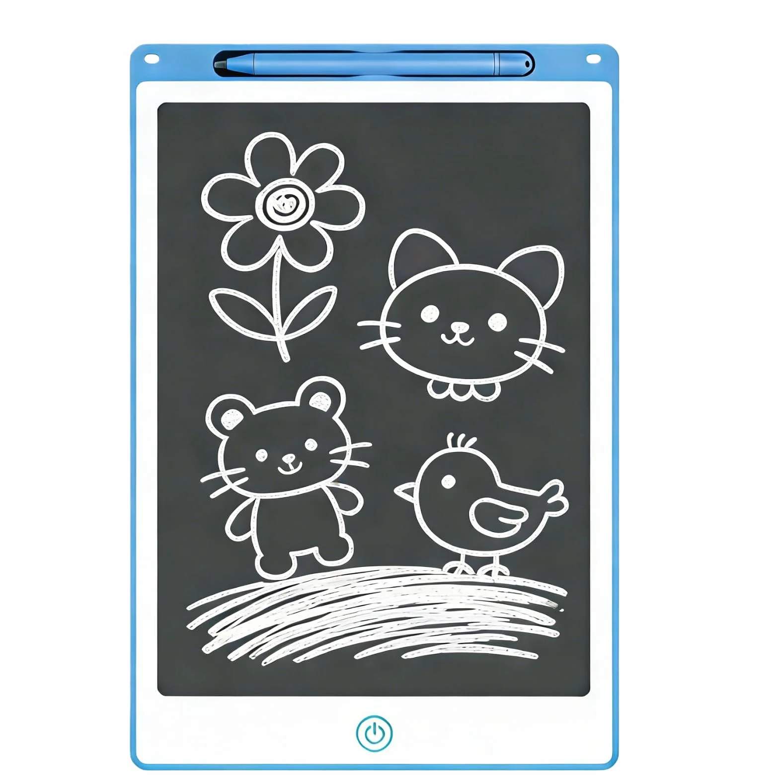 Tablette graphique LCD 10" bleue imperméable antichoc avec stylo intégré pour dessin et notes