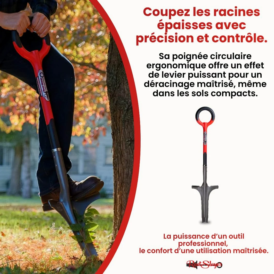 Venteo - Lame Dentée V Inversé Acier Carbone Renforcé Haute Résistance | Extraction Racines Profondes sans Effort | Outil Jardinage Sol Dur Pelouse Jardin Gazon a Semer