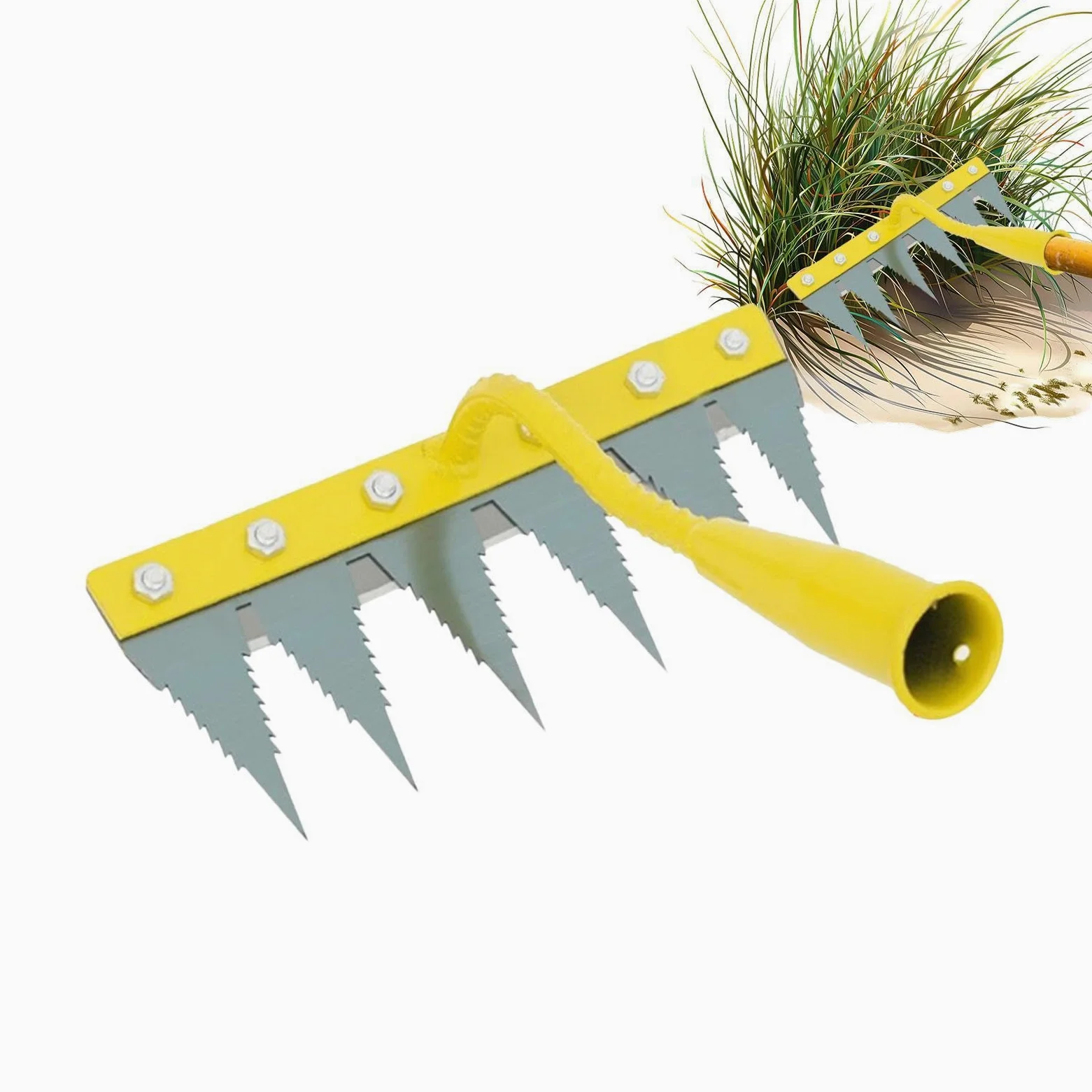 Râteau de Jardin Outil de nivellement Robuste | Désherbeur manuel pour jardin, pelouse, cour, parterre de fleurs, serre, pépinière, verger, ferme, extérieur