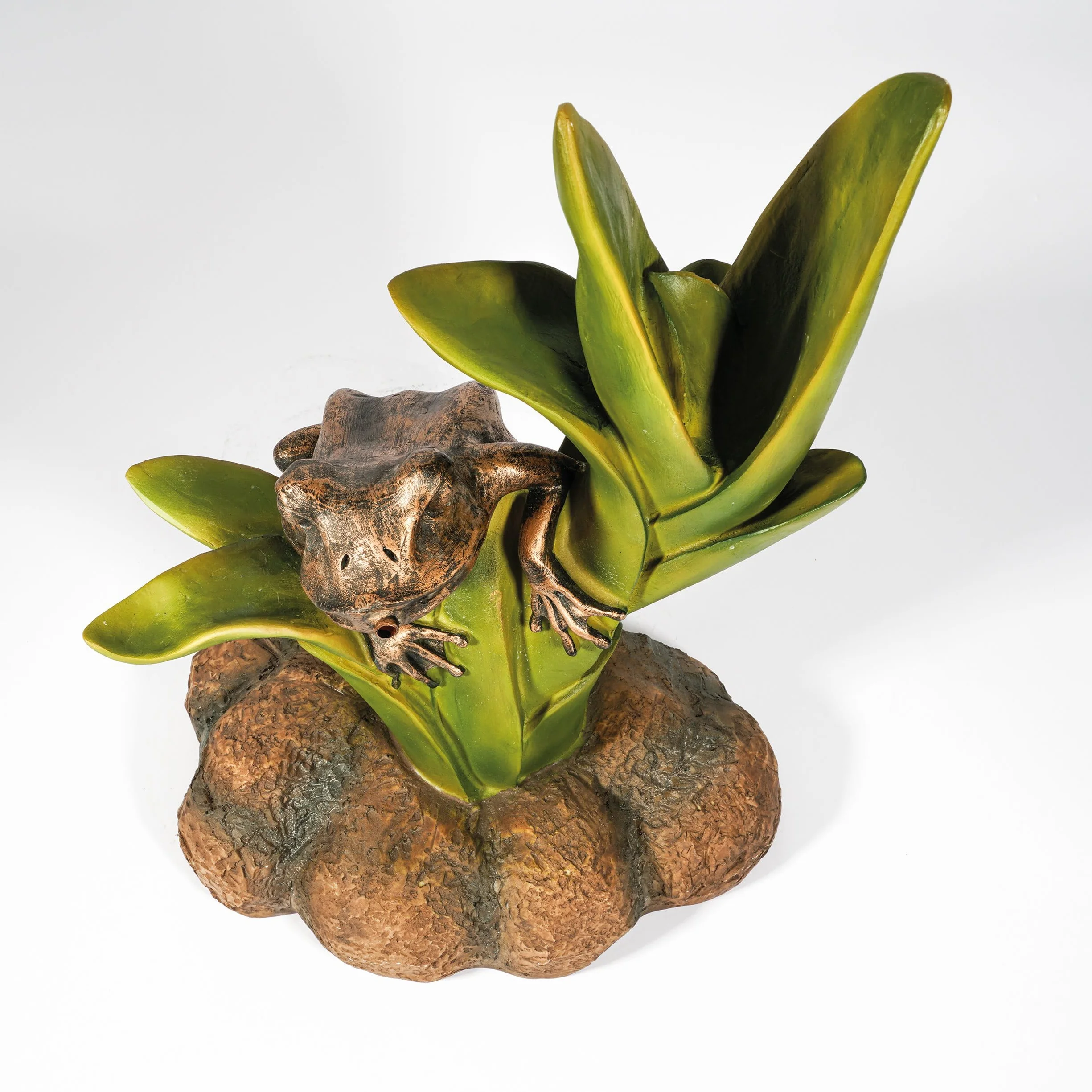 Esotec fontaine solaire grenouille assise statue jardin pompe submersible 22 cm