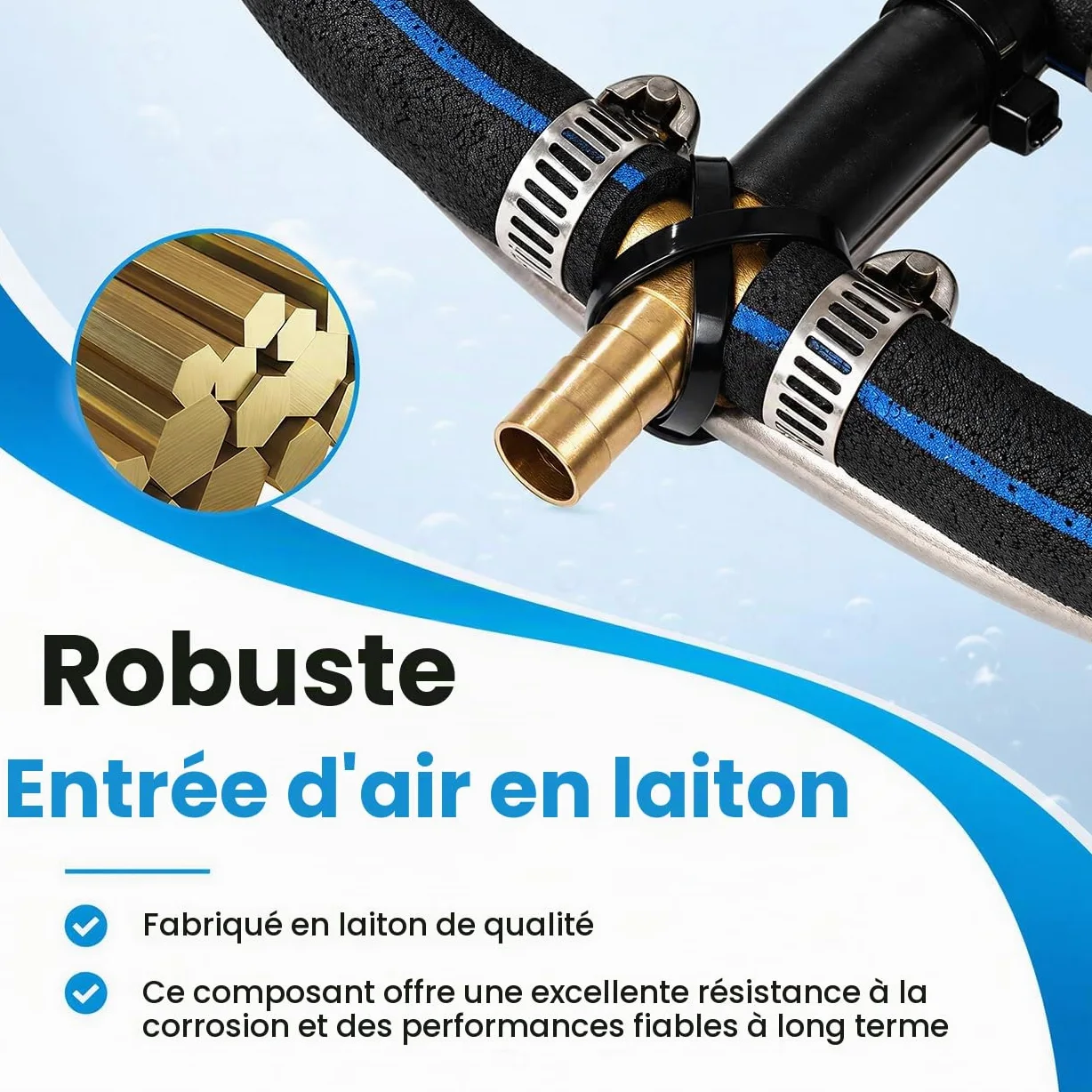 Aérateur Double Anneau 35cm – Diffuseur Oxygène avec Tuyau 9mm 5m | Bulleur pour Bassin et Aquarium, Réduit les Algues et les Mauvaises Odeurs,Installation Simple au Fond sans Outillage
