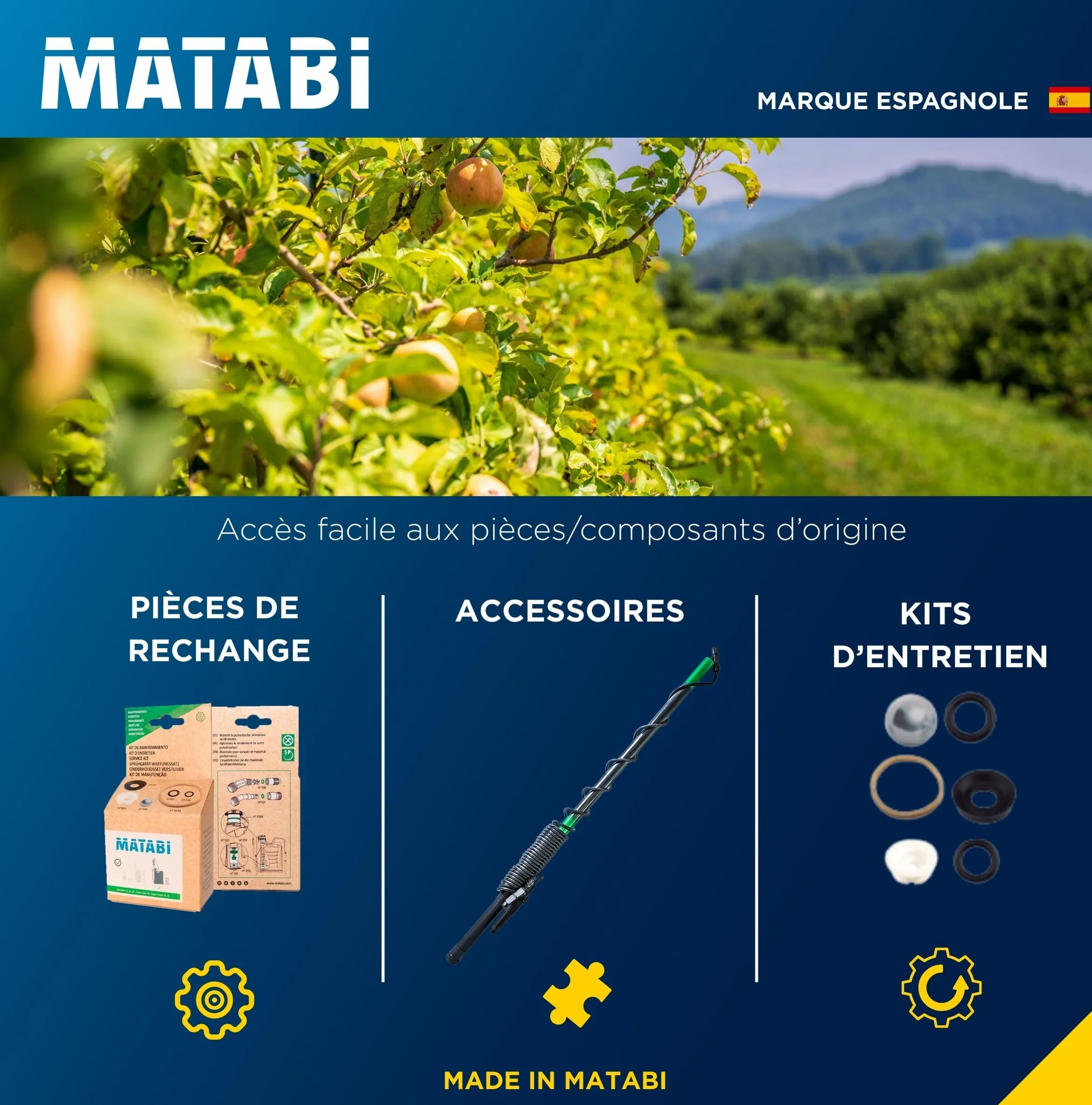 Matabi 30LTCs - Pulvérisateur Électrique 30 L sur Chariot - Batterie 18V | Pulvérisateur de Jardin avec 5,5 bar, contrôle électronique,4 buses, tuyau 8 m, autonomie jusqu’à 150L, poignée inox et roues