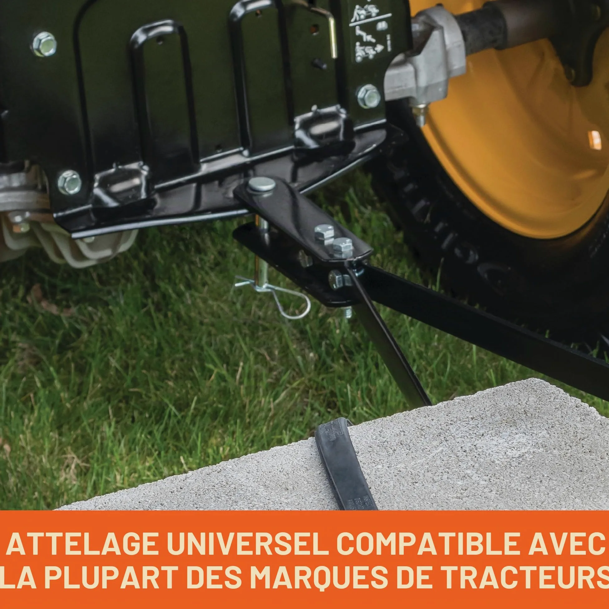 Agri-Fab AG45-0294 Démousseur tracté avec dents ressorts Noir Largeur de travail 102 cm