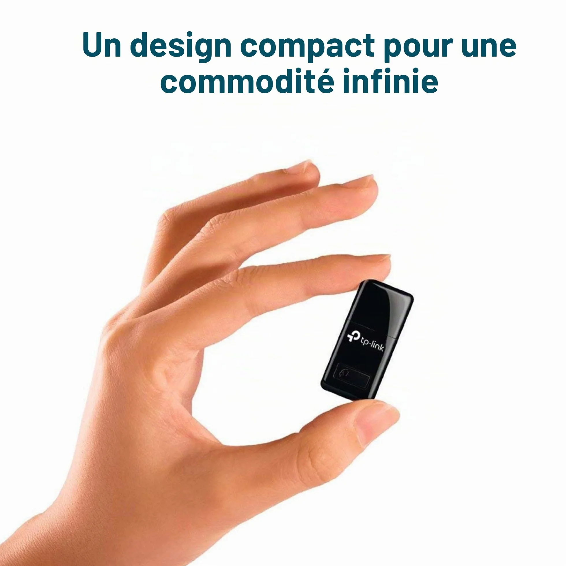 TP-Link TL-WN823N Mini Adaptateur USB WiFi N300 Mbps, Clé WiFi avec Bouton WPS, Compatible Windows 11/10/8.1/8/7/XP, Mac OS, Linux, Noir