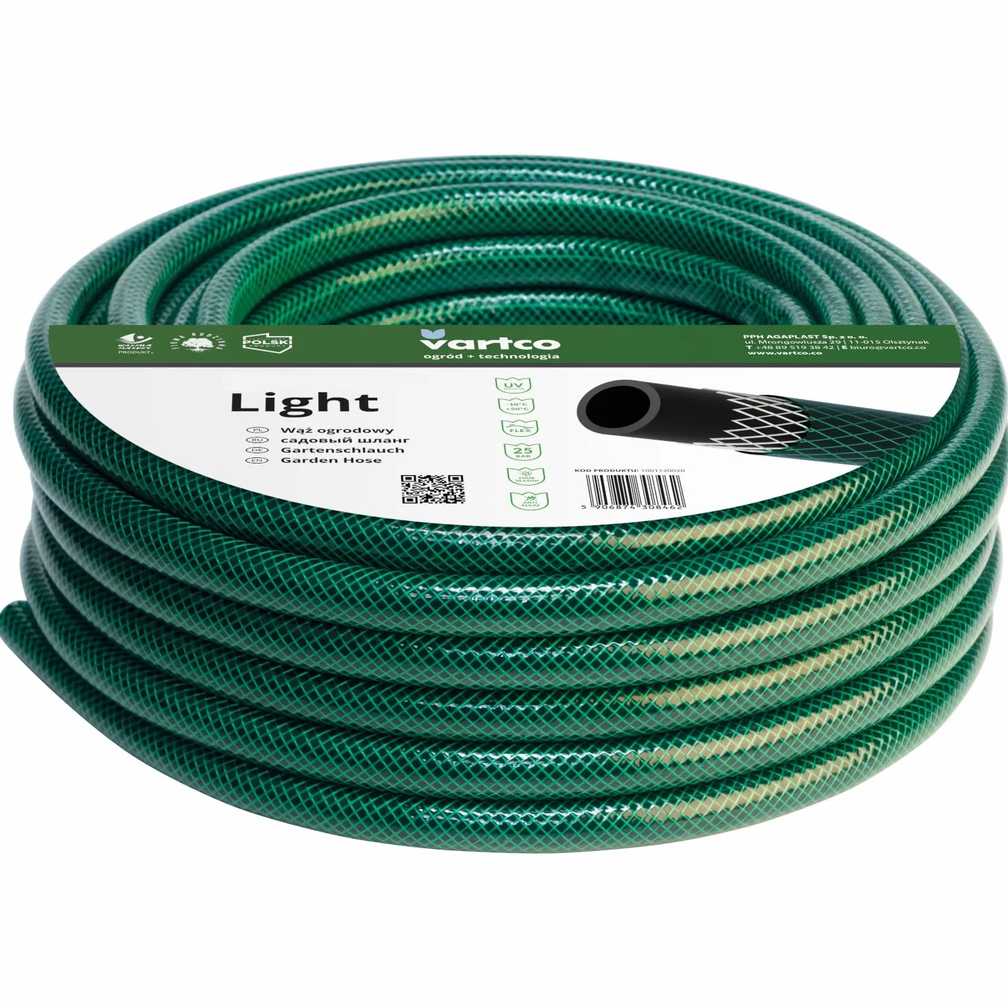 Light Tuyau d'arrosage en 3 couches pour jardin - Tuyau de jardin flexible - Tuyau d'arrosage pour jardin - Enrouleur de tuyau de jardin - Enrouleur de tuyau flexible - Enrouleur de tuyau en