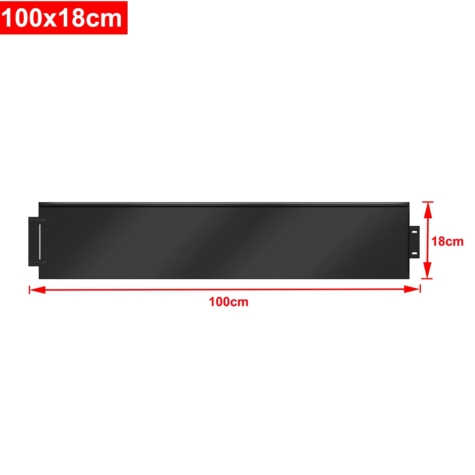 UISEBRT Lot de 25 bordures de pelouse en métal galvanisé - 25 m - 100 x 18 cm - Noir (longueur 25 m - Hauteur 18 cm)