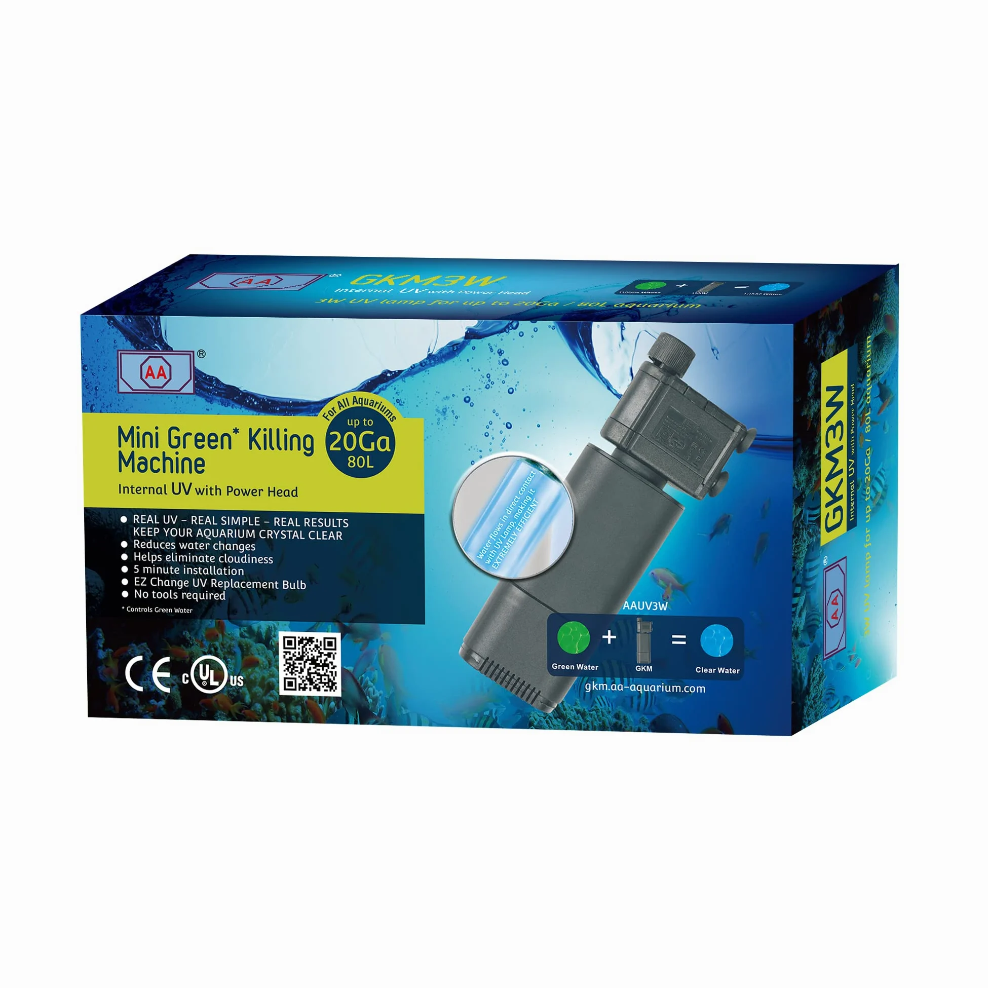 AA - Green Killing Machine - Stérilisateur UV pour Aquarium - 3W