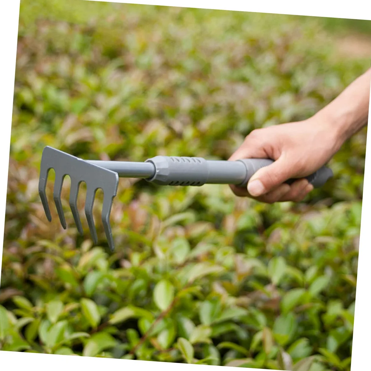 TOYANDONA Kit Outils Jardinage Maison 3 Pièces, Pelle de Jardin en Acier et PVC, pour Planter, Bêcher et Transplanter, Prise Confortable, Argenté