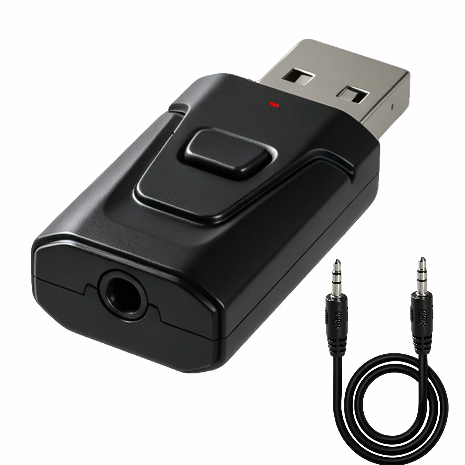 Adaptateur Bluetooth USB 5.0 2 en 1 Émetteur Récepteur Audio avec Jack 3,5 mm pour PC TV Voiture