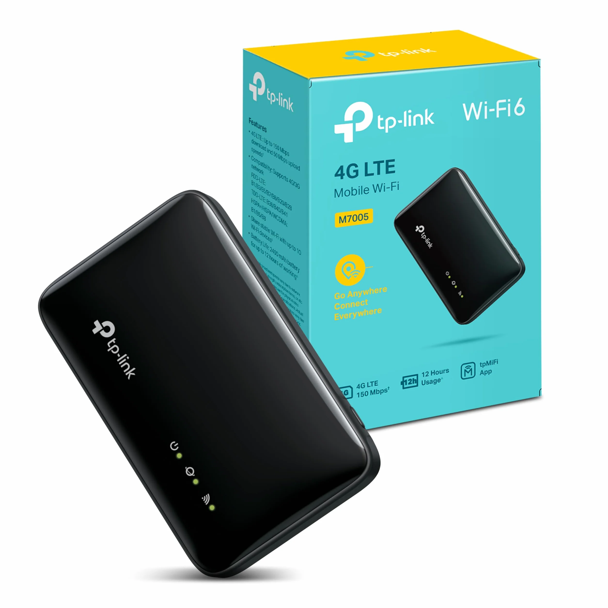 TP-Link M7005 Hotspot Mobile 4G LTE Wi-Fi 6 Batterie 2400 mAh USB-C