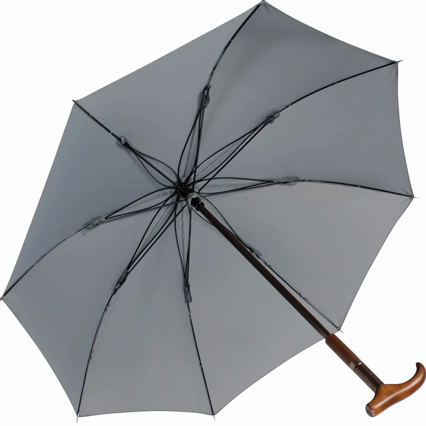 iX-brella Parapluie de support réglable en hauteur avec poignée en bois