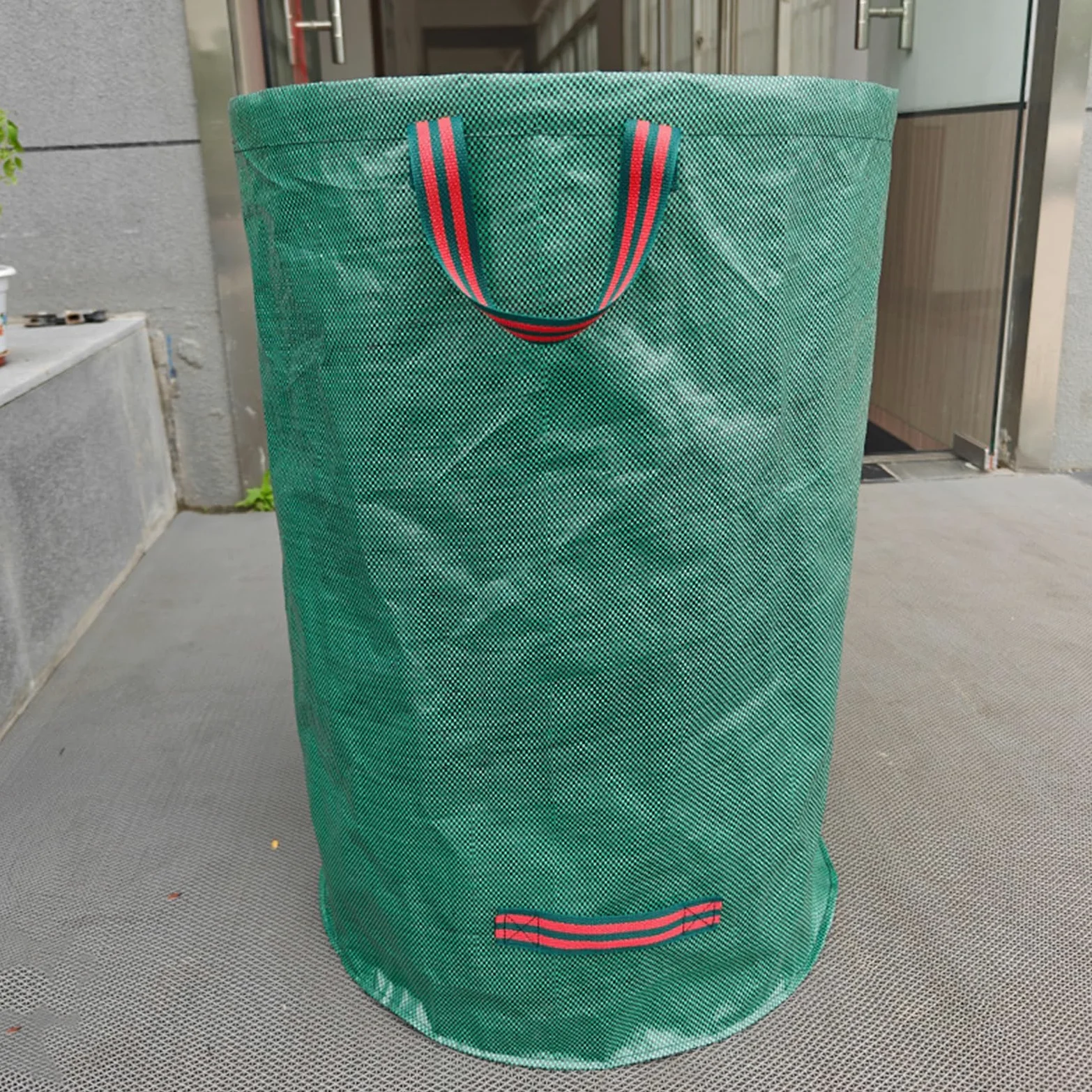 Lot de 4 sacs à feuilles réutilisables, conteneurs robustes pour déchets de pelouse et de cour avec 4 poignées, capacité de 200 litres, parfaits pour les tontes de plantes, l'herbe et les mauvaises