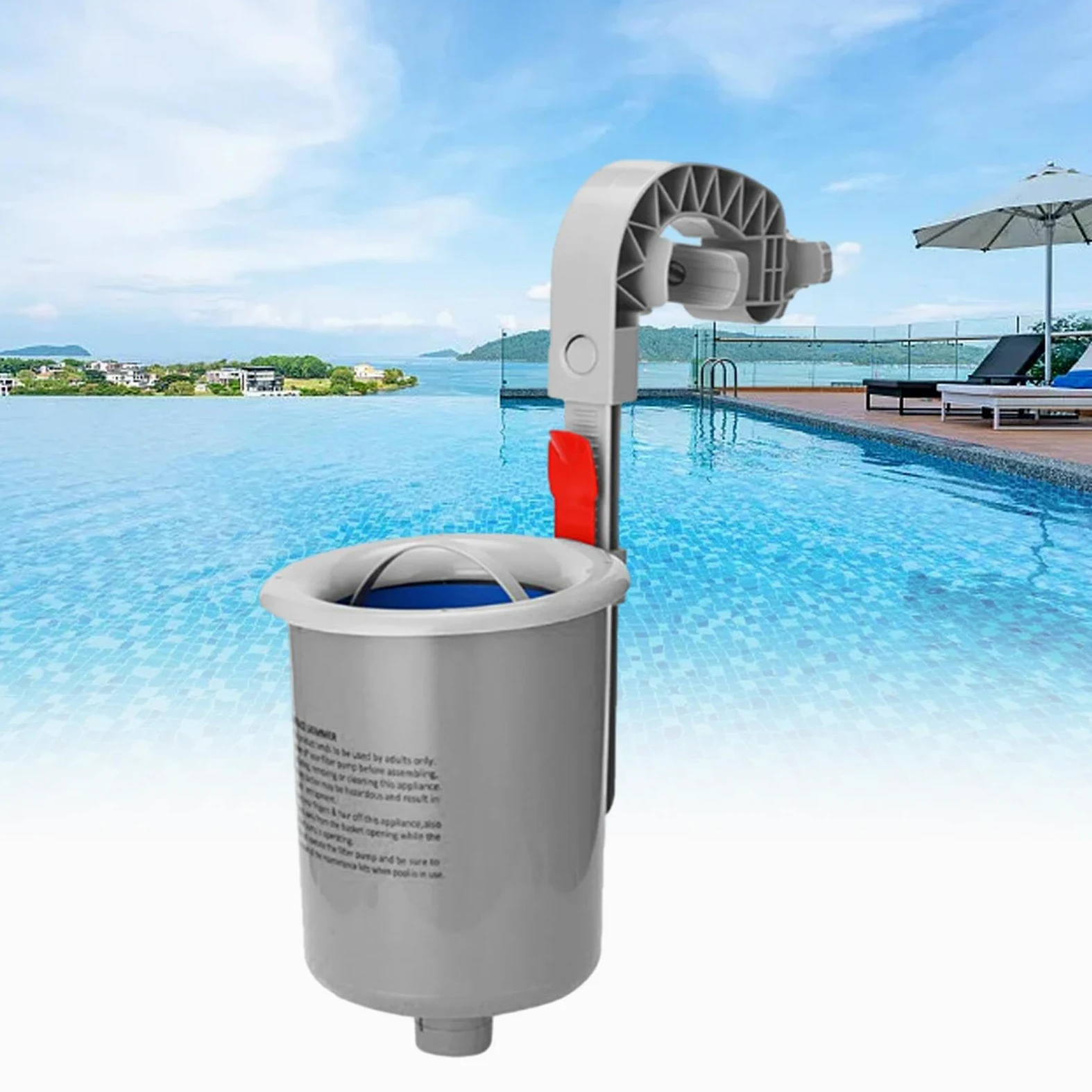 Écumeur de Surface Automatique, Robot Nettoyeur de Piscine, Kits D'écumeur Mural pour Bassin, Filtre Flottant pour Débris de Surface, Racleurs de